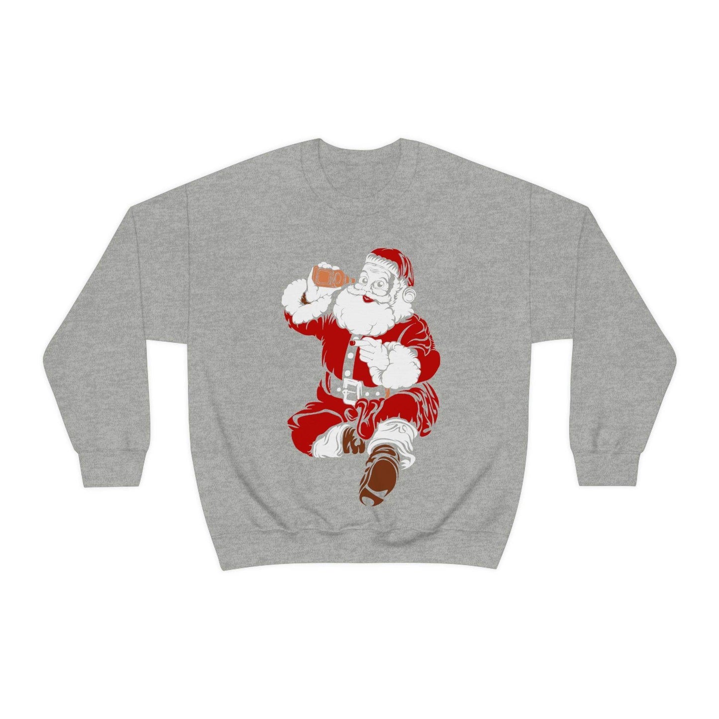 Santa drinking beer Unisex Heavy Blend Crewneck Sweatshirt - Giftsmojo