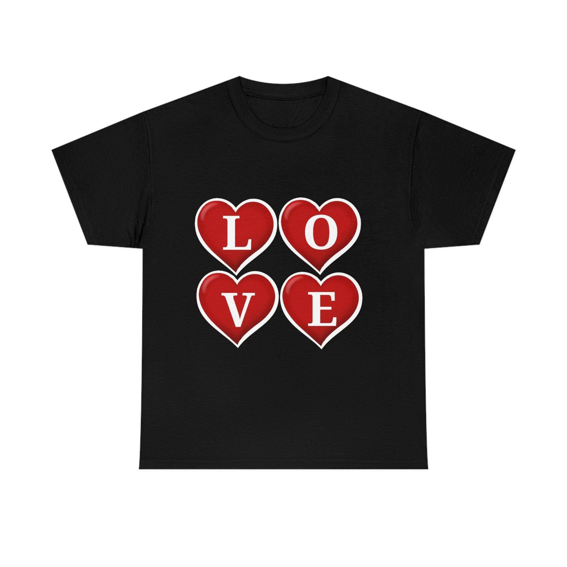 white 4hearts love Tee - Giftsmojo