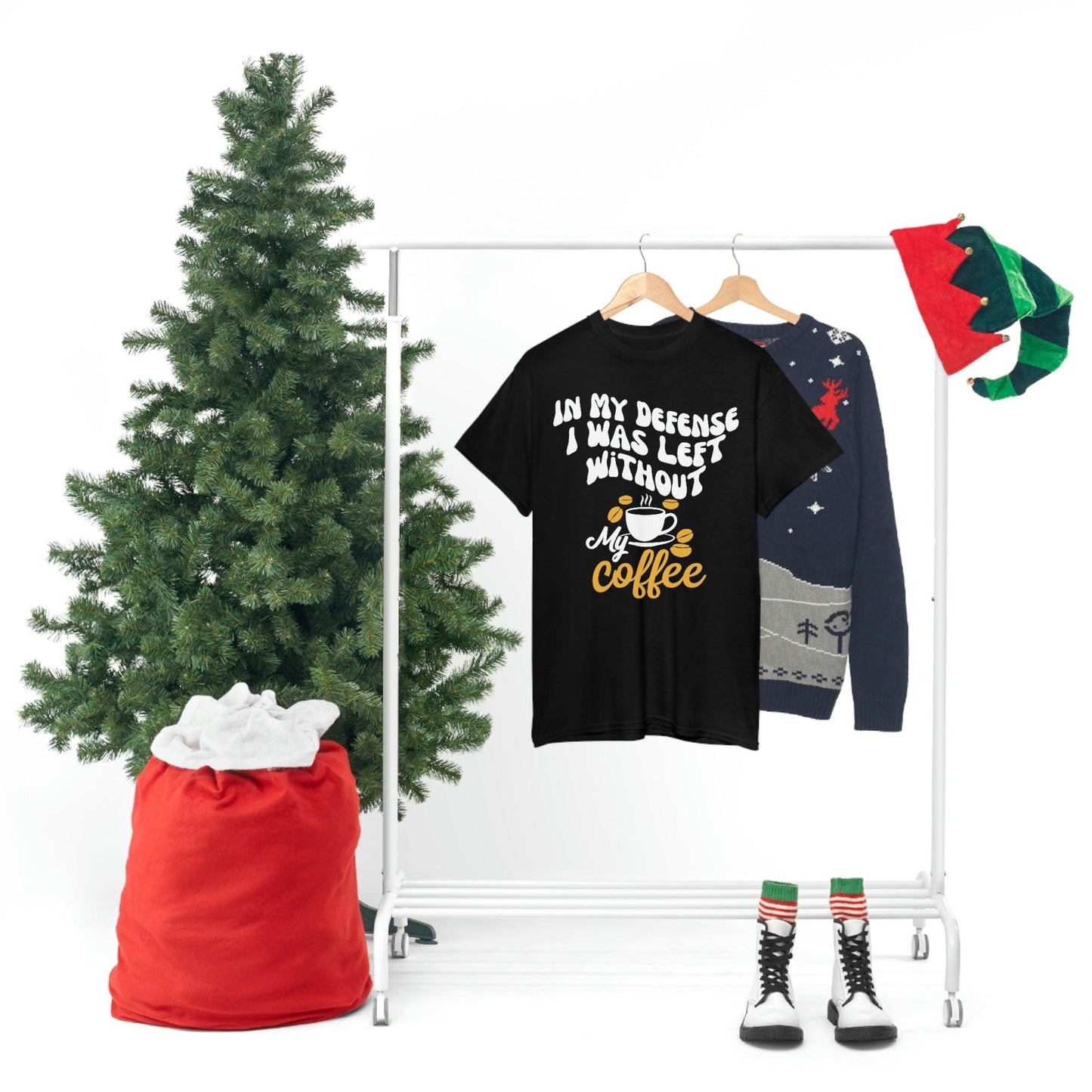 In My defense I was left without coffee Tee - Giftsmojo