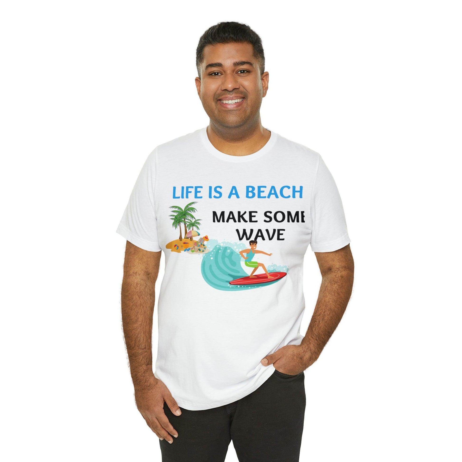 Life is a Beach shirt, Beach t-shirt, Summer shirt, Relaxing beachwear, Coastal fashion, Beach-inspired clothing, Beach adventure apparel - Giftsmojo