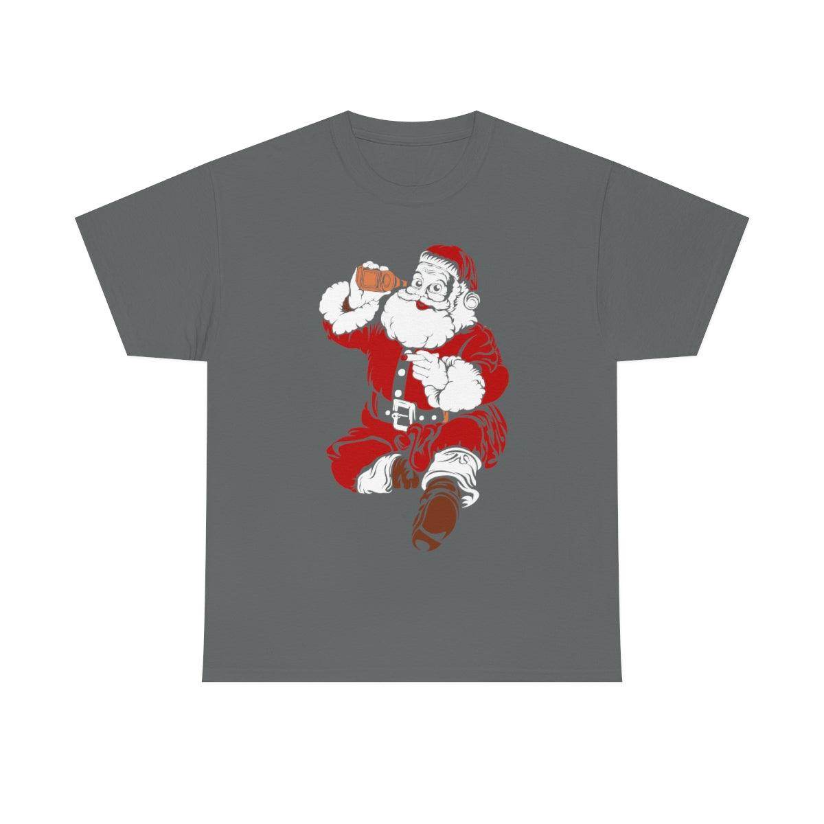 Santa Drinking Beer Funny T-shirt Funny Christmas Shirt Funny Santa Shirt Santa Gift - Giftsmojo