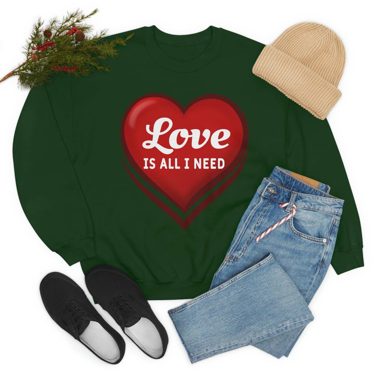 Love is all I need Sweatshirt, Valentine gift - Giftsmojo