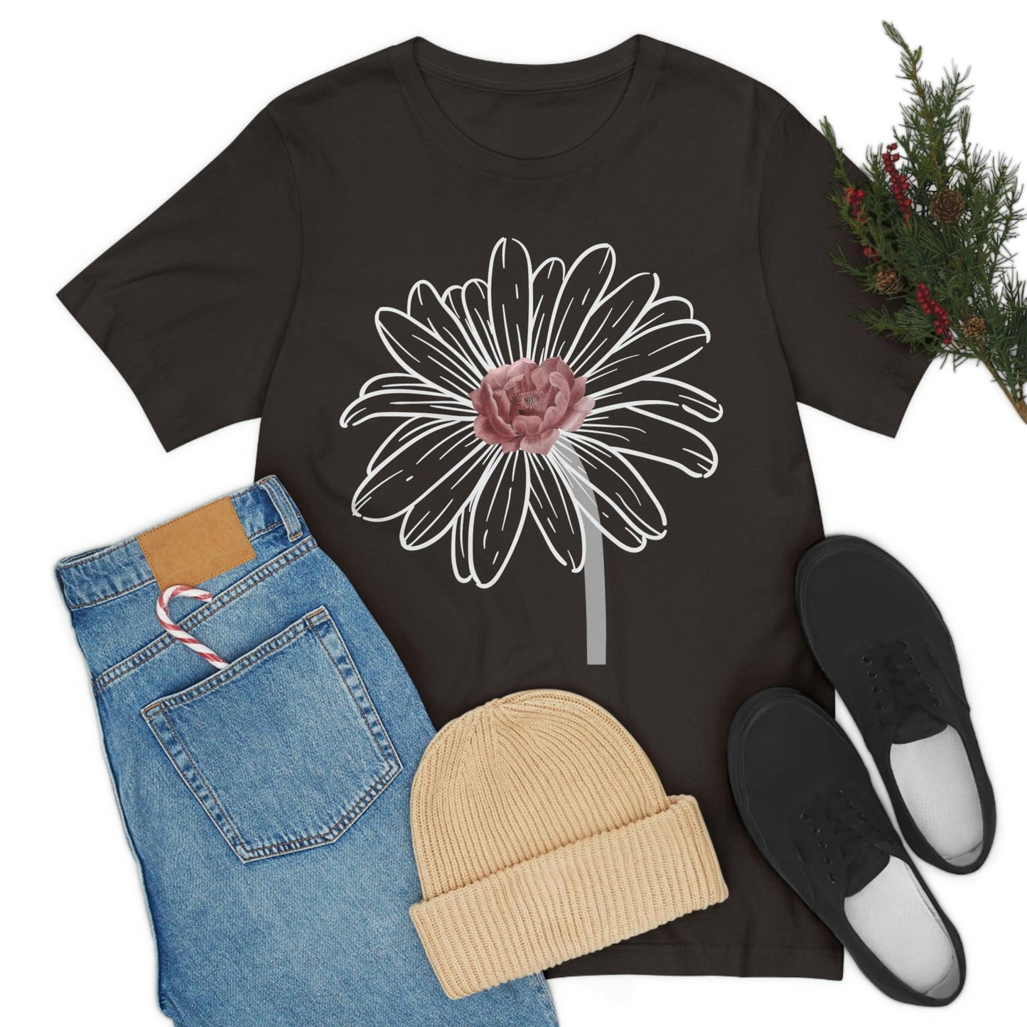 Flower Tshirt, Vintage Flower Shirt, Vintage Botanical Shirt, Vintage T-shirt, Graphic Tshirt, Botanical Print, Wildflower shirt, floral Tee - Giftsmojo