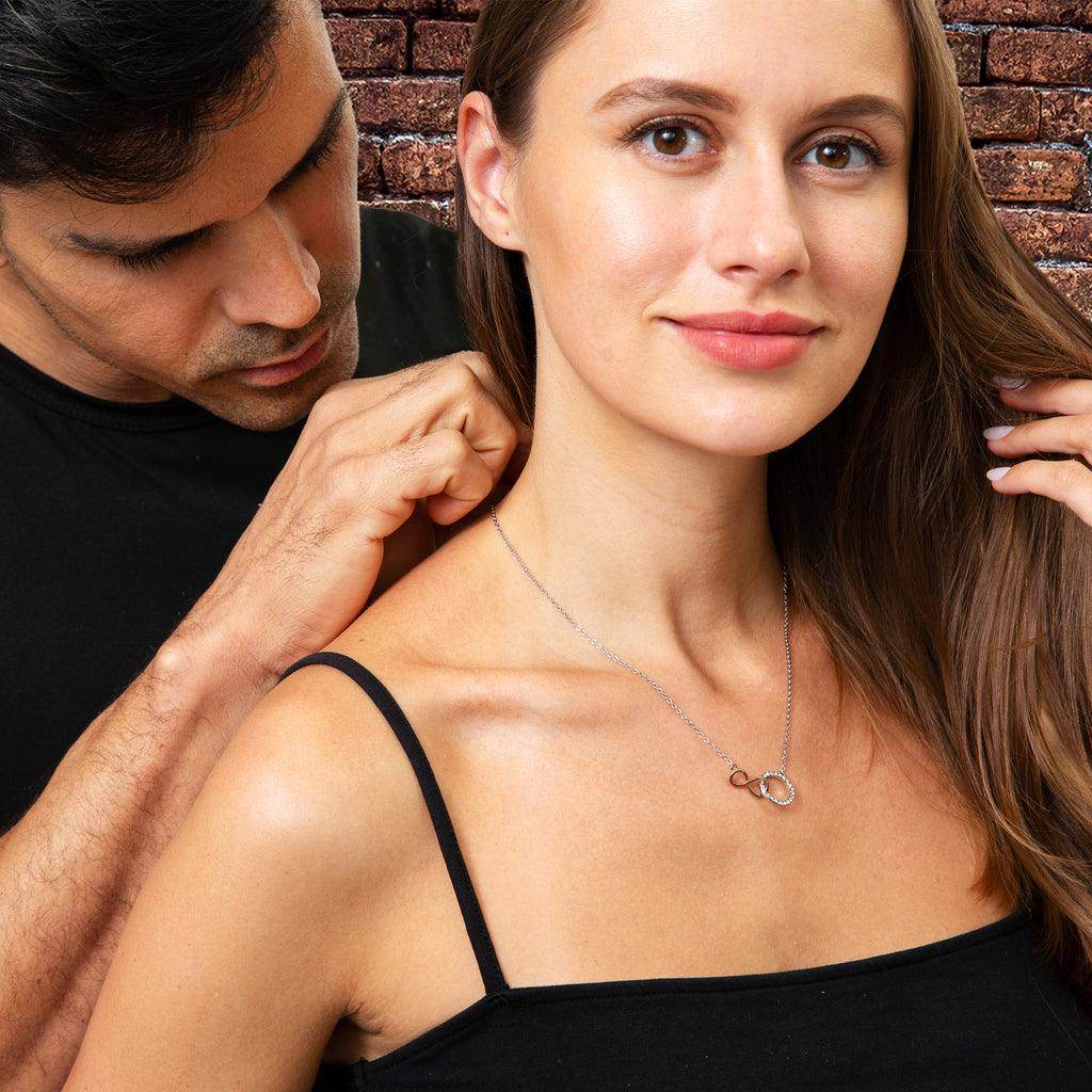 Gift to Mom From Daughter Infinite Bond - Infinity Circle Necklace - Giftsmojo