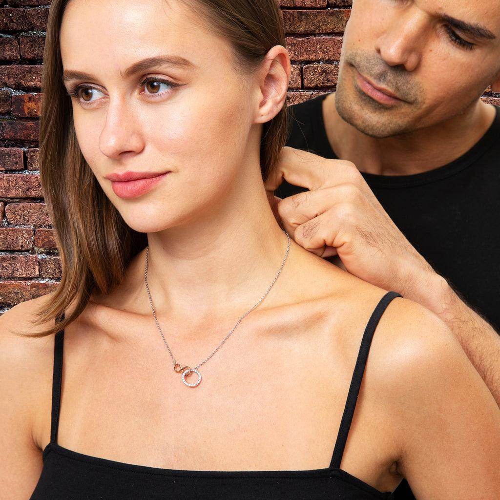 Gift to Mom From Son - Infinite Bond - Infinity Circle Necklace - Giftsmojo