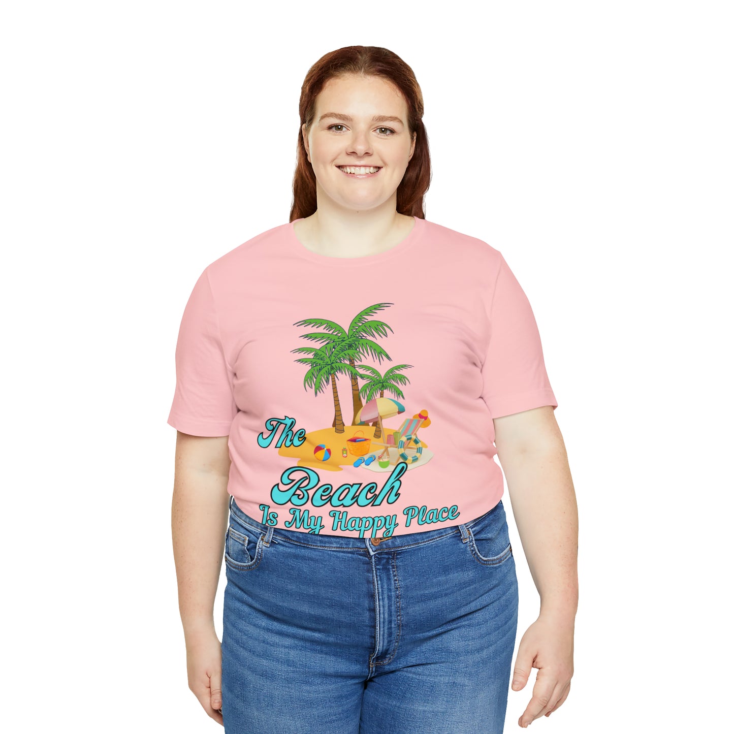 Beach shirt, The Beach is my happy place shirt, Beach t-shirt, Summer shirt, Beachwear, Beach fashion, Stylish beach apparel