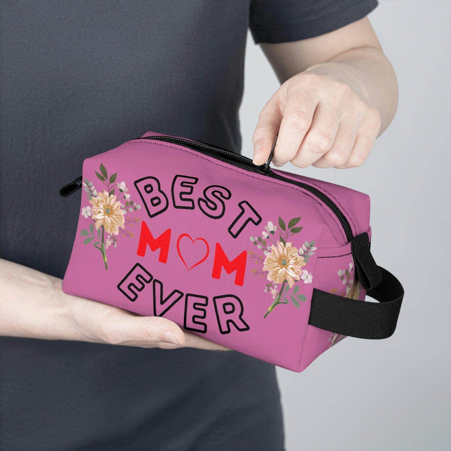 Travel Cosmetic Bag | Travel bag | Toiletry Bag Women | Best Mom Ever Makeup Bag | Cute makeup bag | Makeup pouch | Aesthetic makeup bag - Giftsmojo