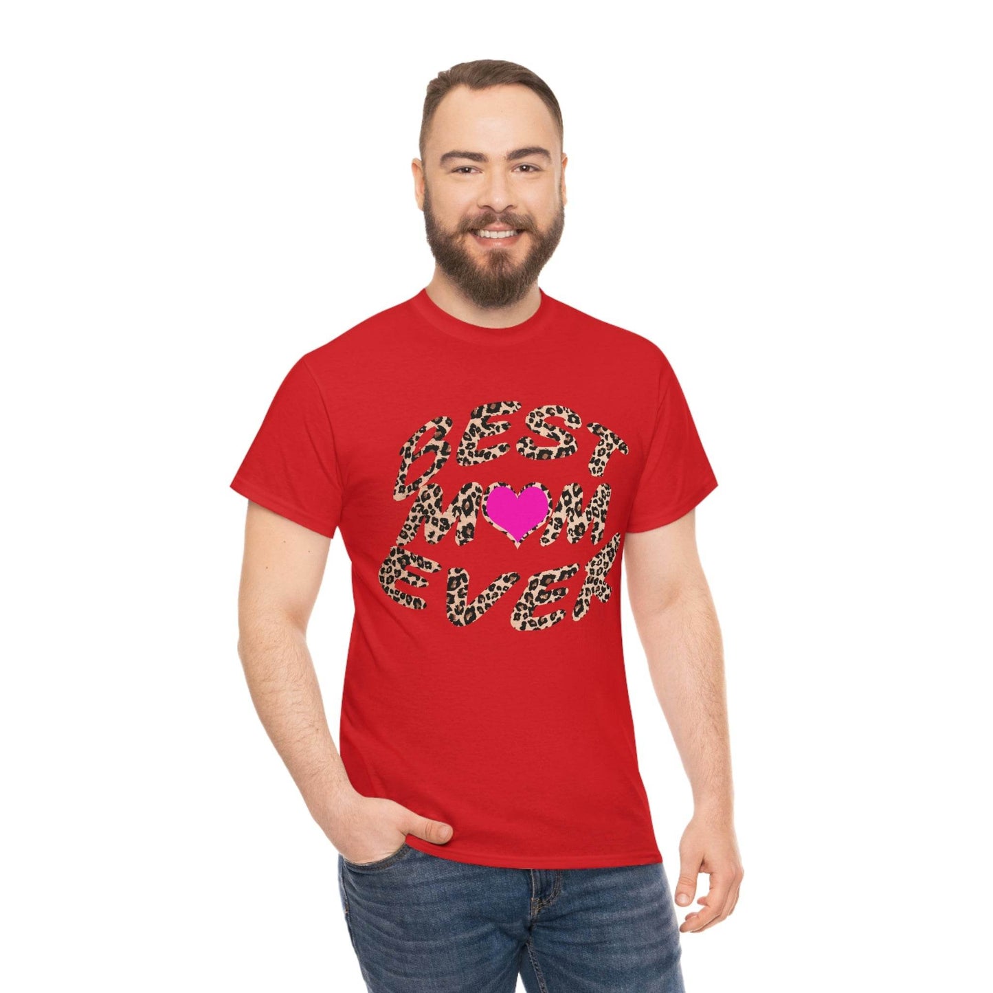 Best mom ever leopard print Tee - Giftsmojo