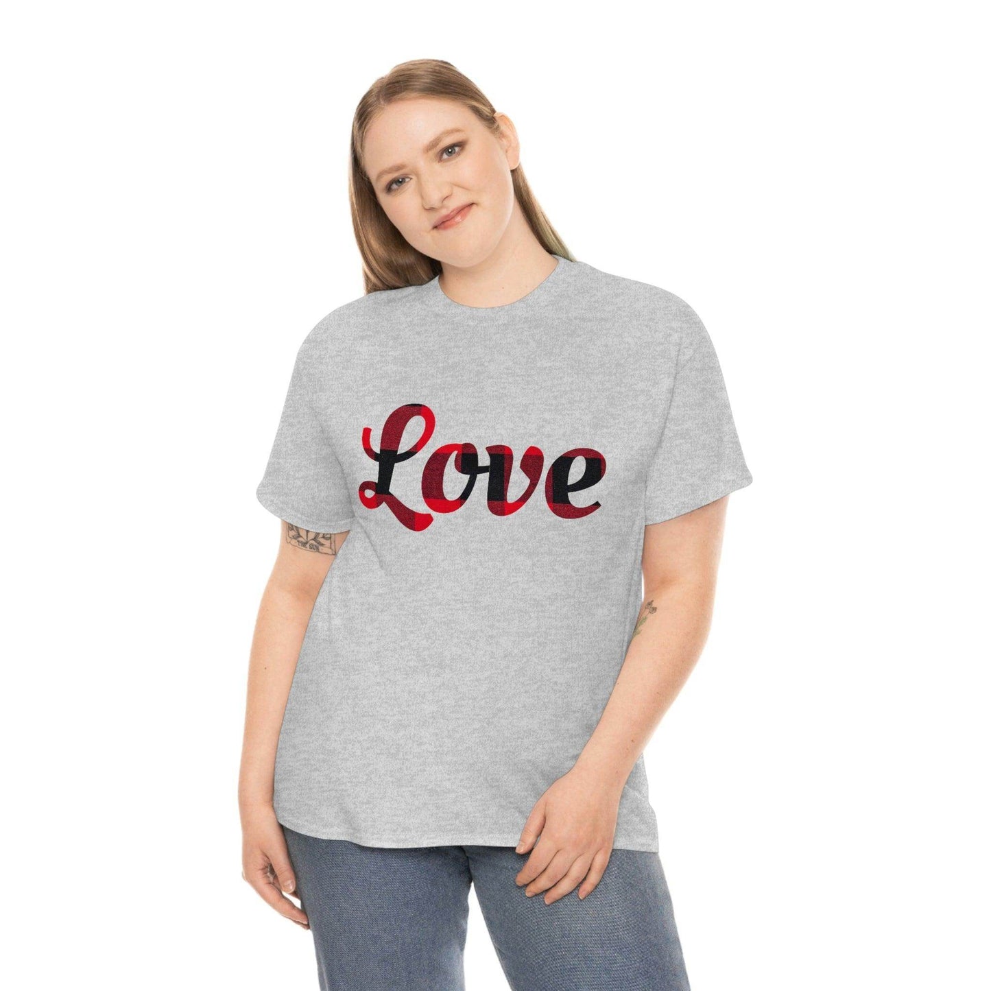 Plaid love T-Shirt - Giftsmojo