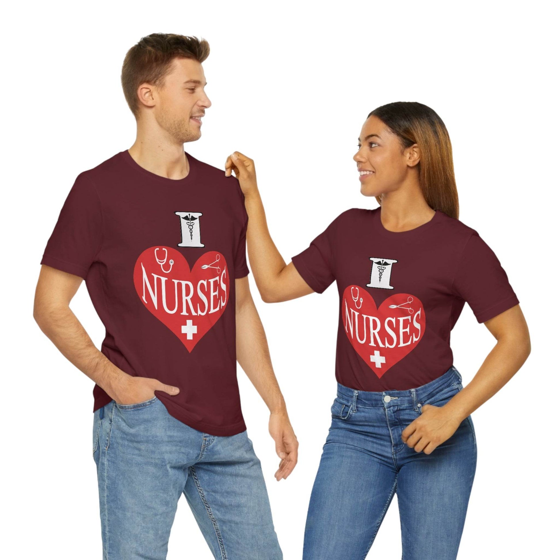 I love Nurses Tee - Giftsmojo