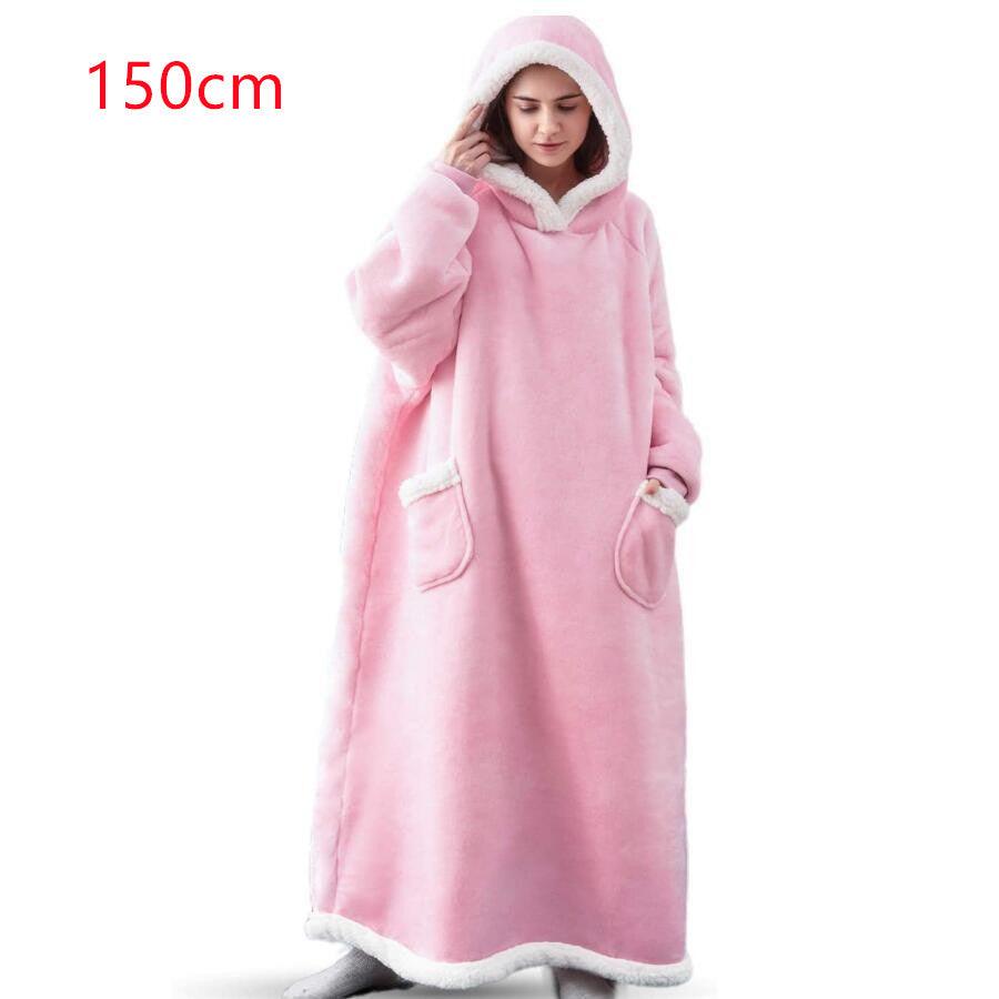 Winter TV Hoodie Blanket Winter Warm Home Clothes Women Men Oversized Pullover With Pockets - Giftsmojo