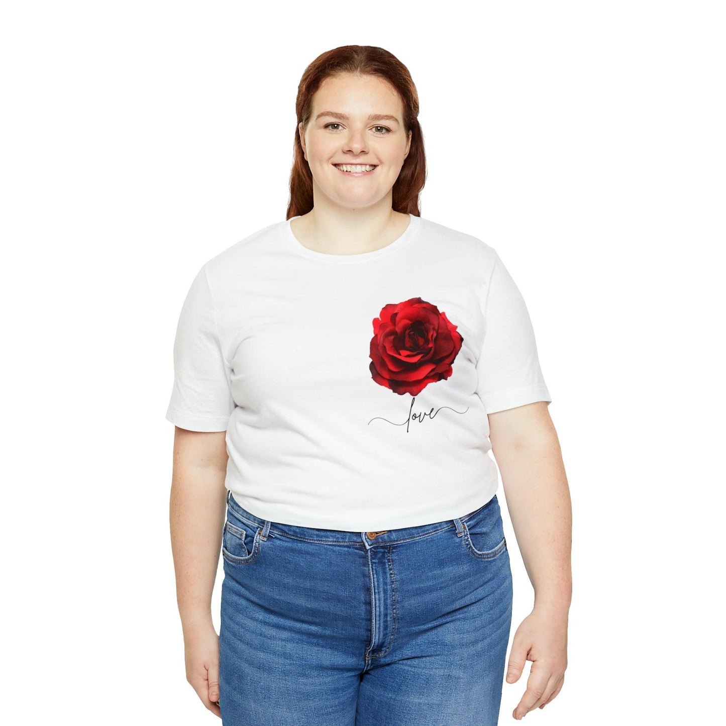 Love Rose Flower shirt, Floral motif, Floral shirt, Engagement gift, Anniversary gift, Wedding gift, gift for Wife, gift for Mom