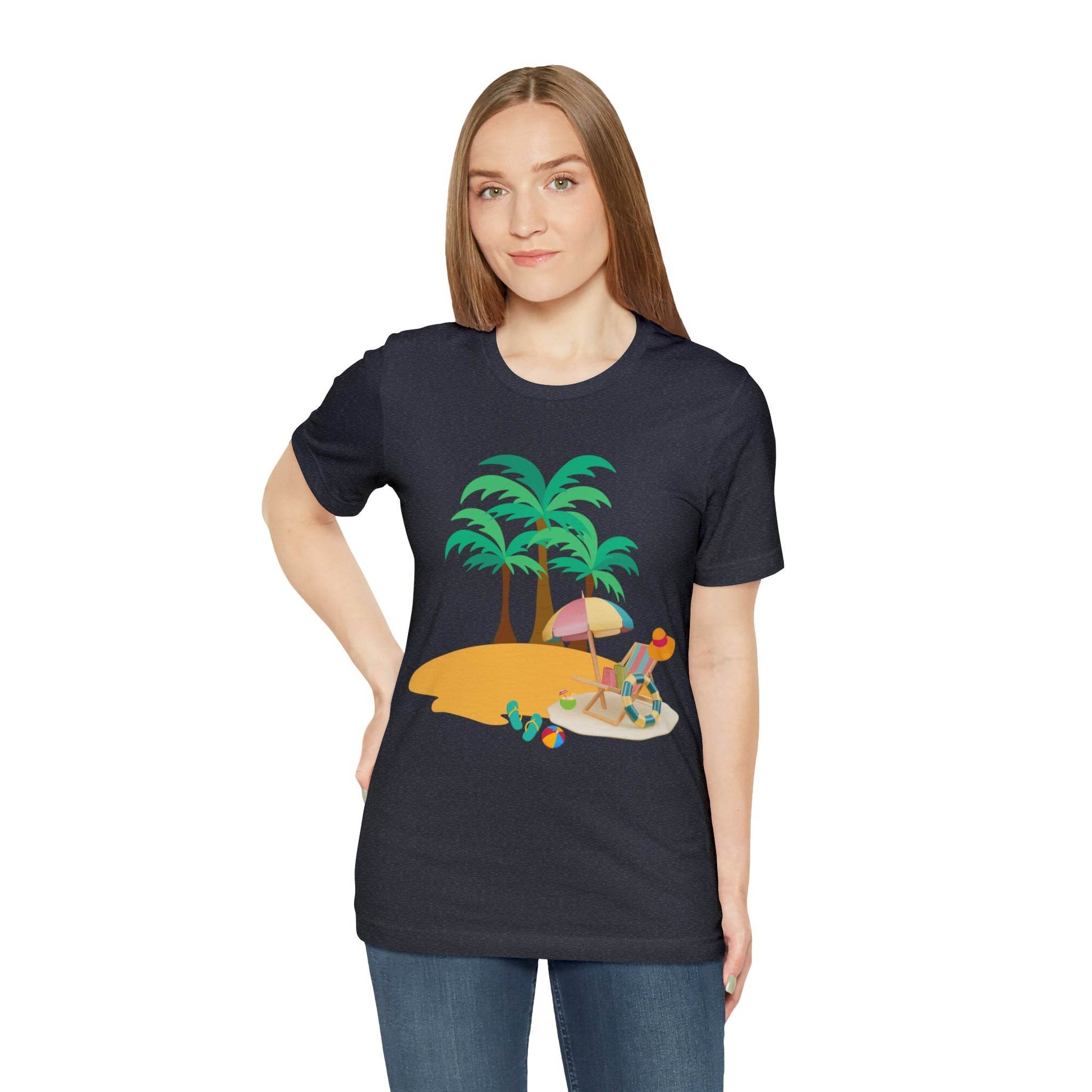 Beach shirt, Beach t-shirt, Summer shirt, Beachwear, Beach fashion, Tropical print, Trendy design, Stylish beach apparel - Giftsmojo