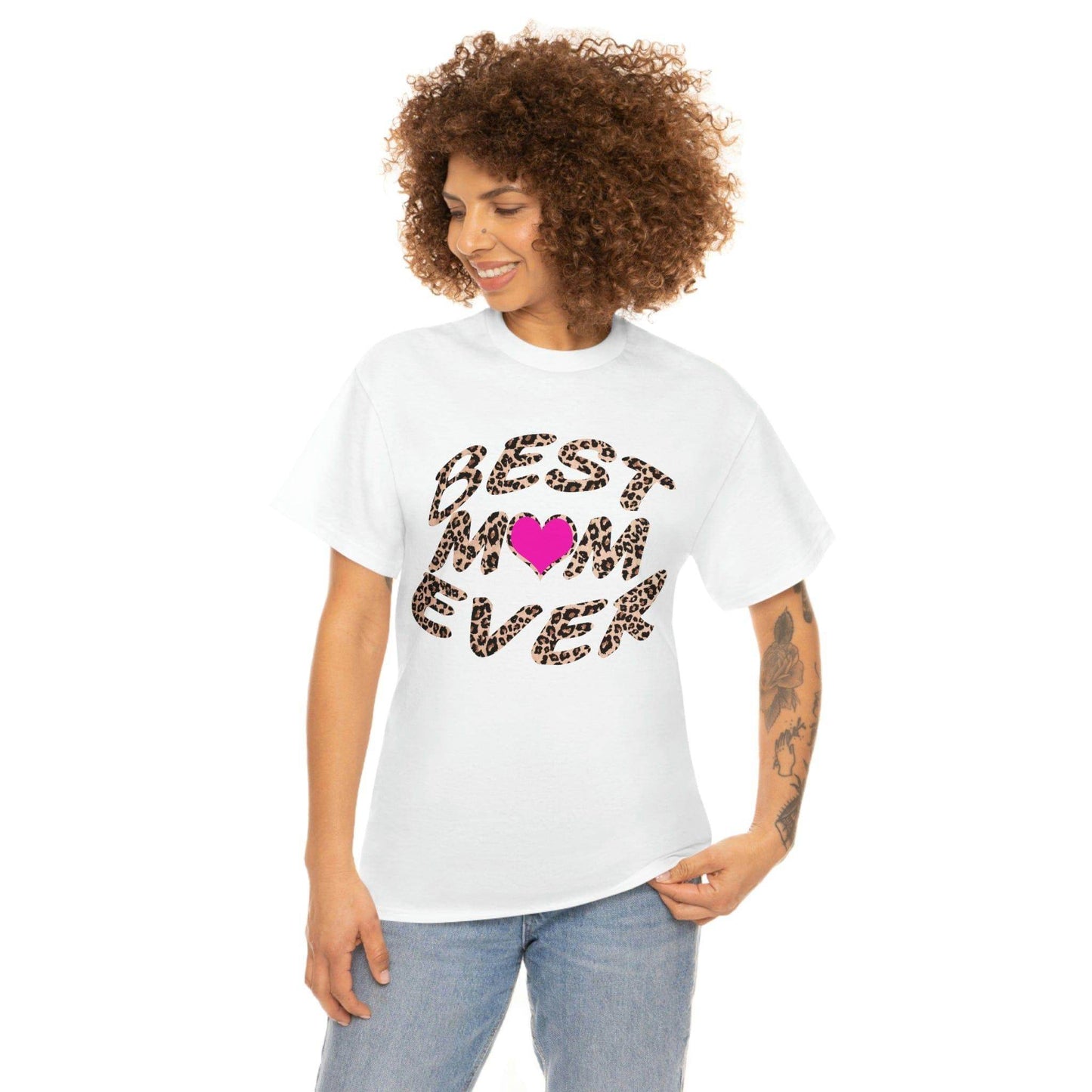 Best mom ever leopard print Tee - Giftsmojo