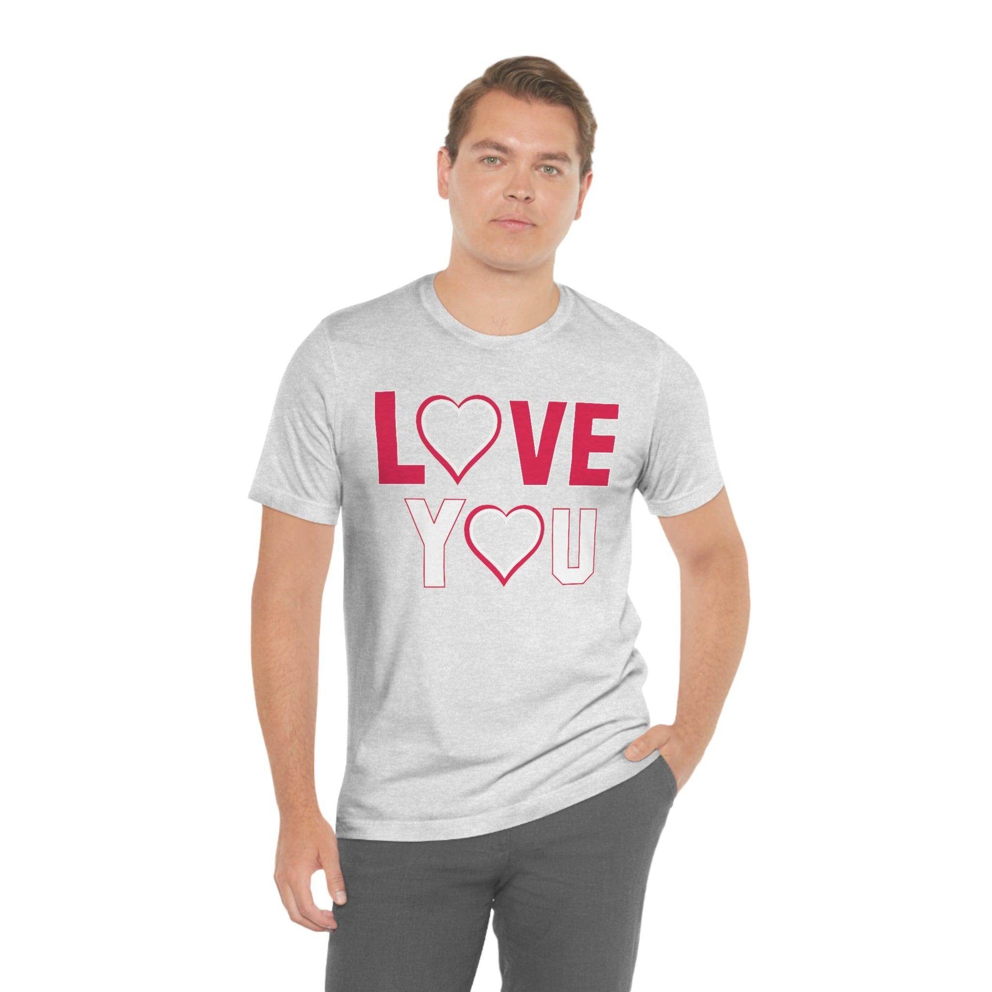 love you heart Tee - Giftsmojo