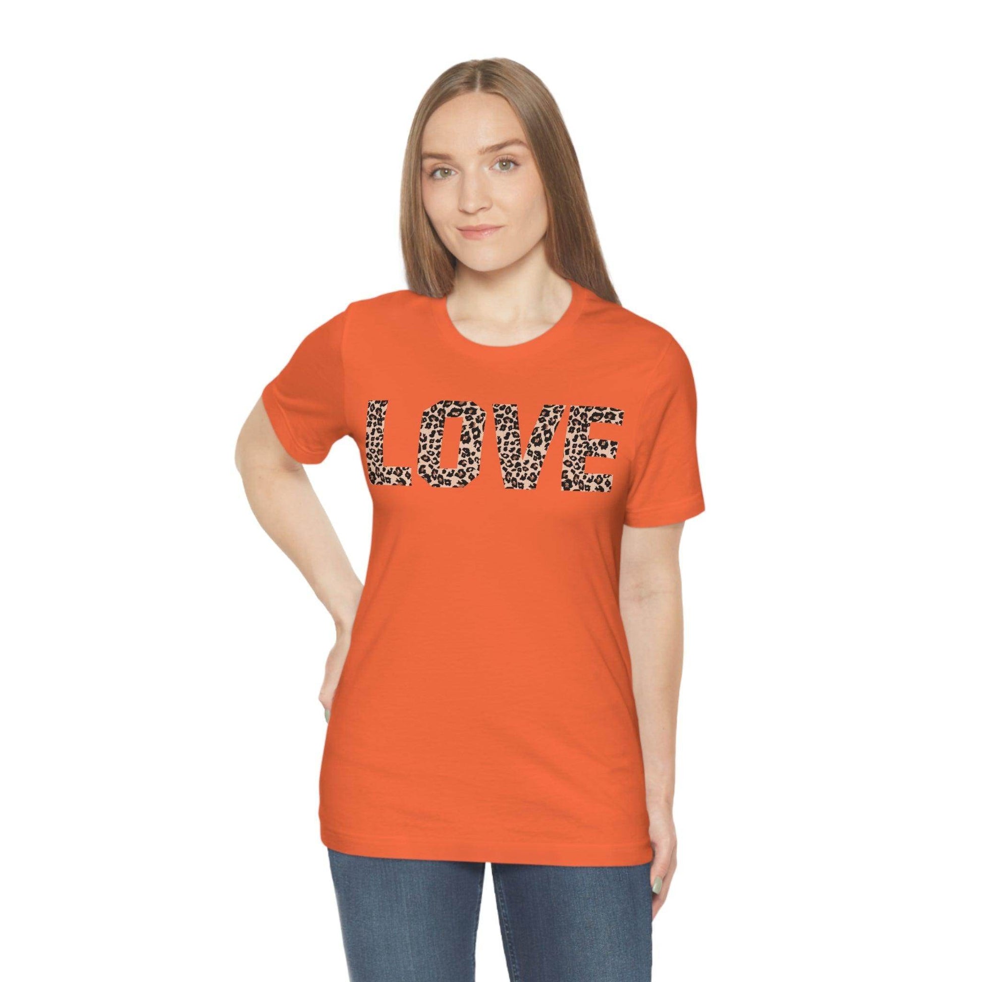 Leopard print love Tee - Giftsmojo