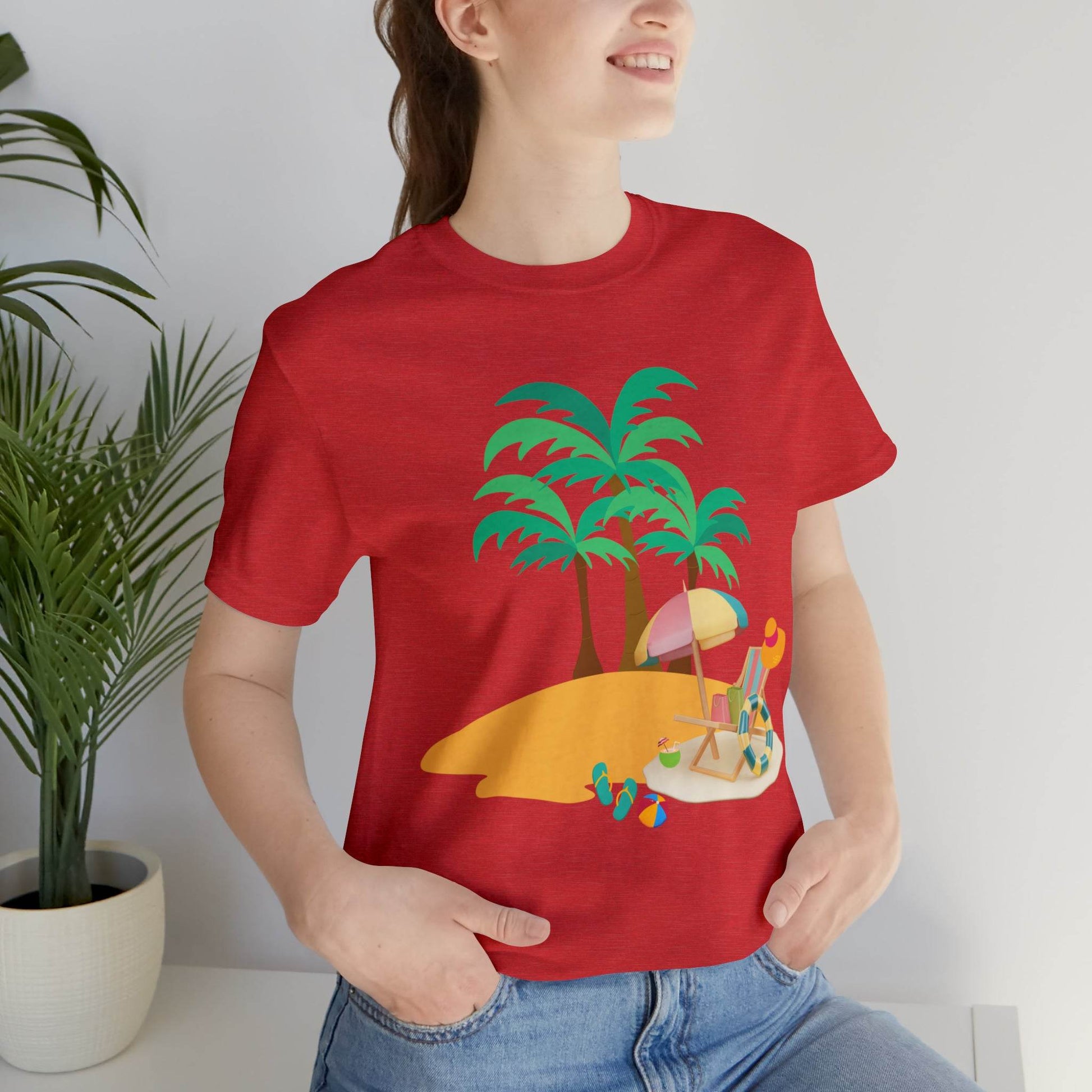 Beach shirt, Beach t-shirt, Summer shirt, Beachwear, Beach fashion, Tropical print, Trendy design, Stylish beach apparel - Giftsmojo