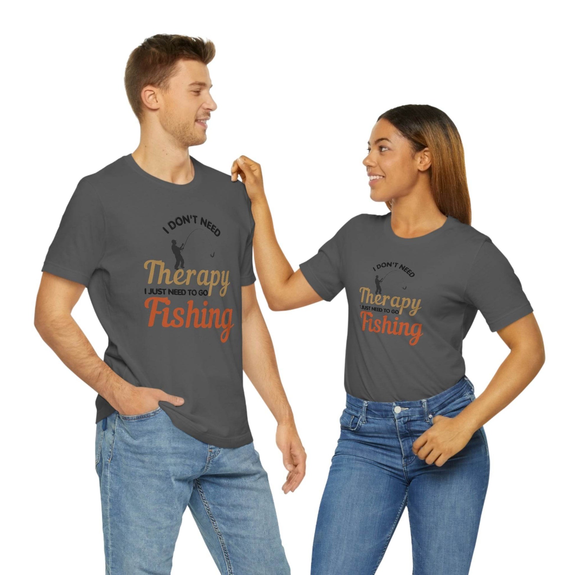 I don't need therapy I just need to go Fishing shirt, fishing shirt, dad shirt, father's day shirt, gift for Dad - Giftsmojo