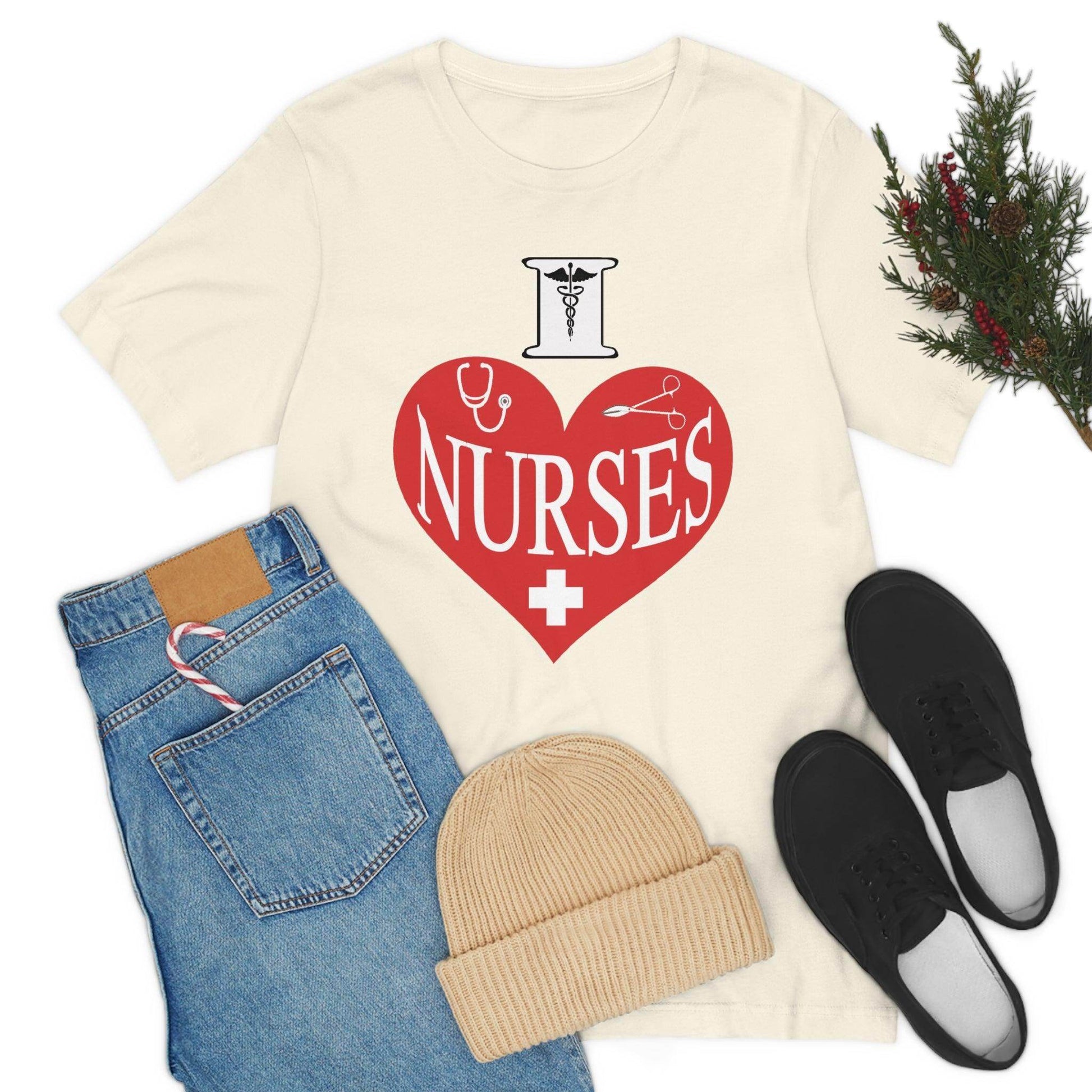 I love Nurses Tee - Giftsmojo