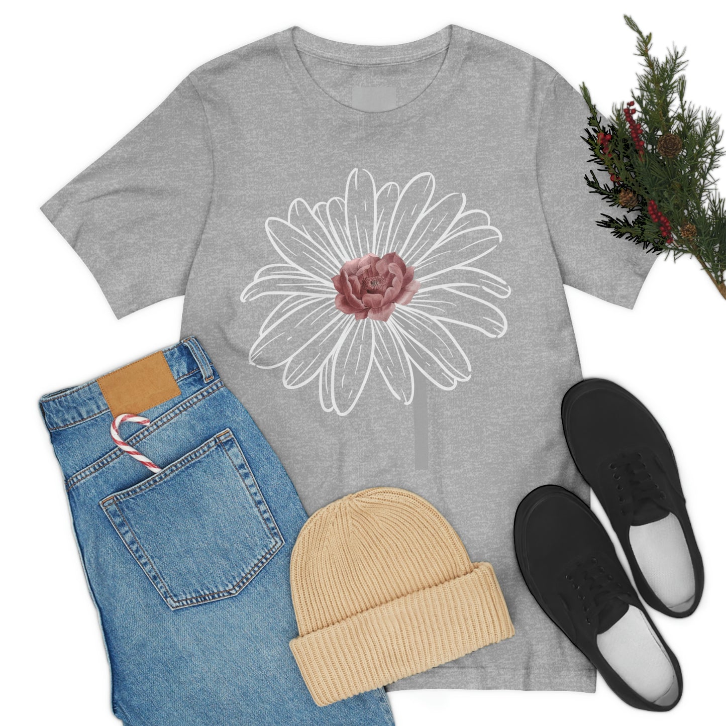 Flower Tshirt, Vintage Flower Shirt, Vintage Botanical Shirt, Vintage T-shirt, Graphic Tshirt, Botanical Print, Wildflower shirt, floral Tee