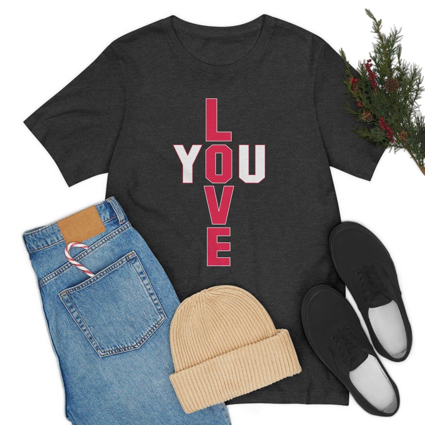 T-shape Love you Tee - Giftsmojo