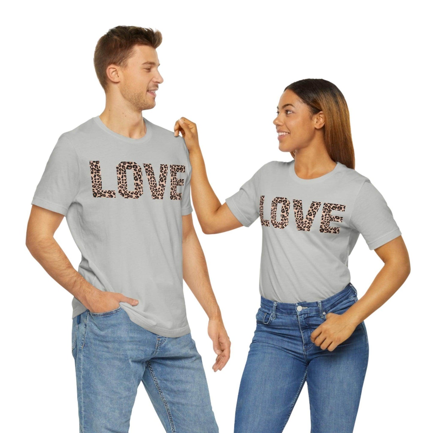 Leopard print love Tee - Giftsmojo