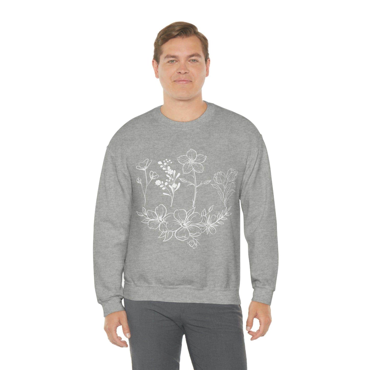 Flower sweatshirt, Vintage Flower Shirt, Vintage Botanical Shirt, plant sweatshirt, - Giftsmojo