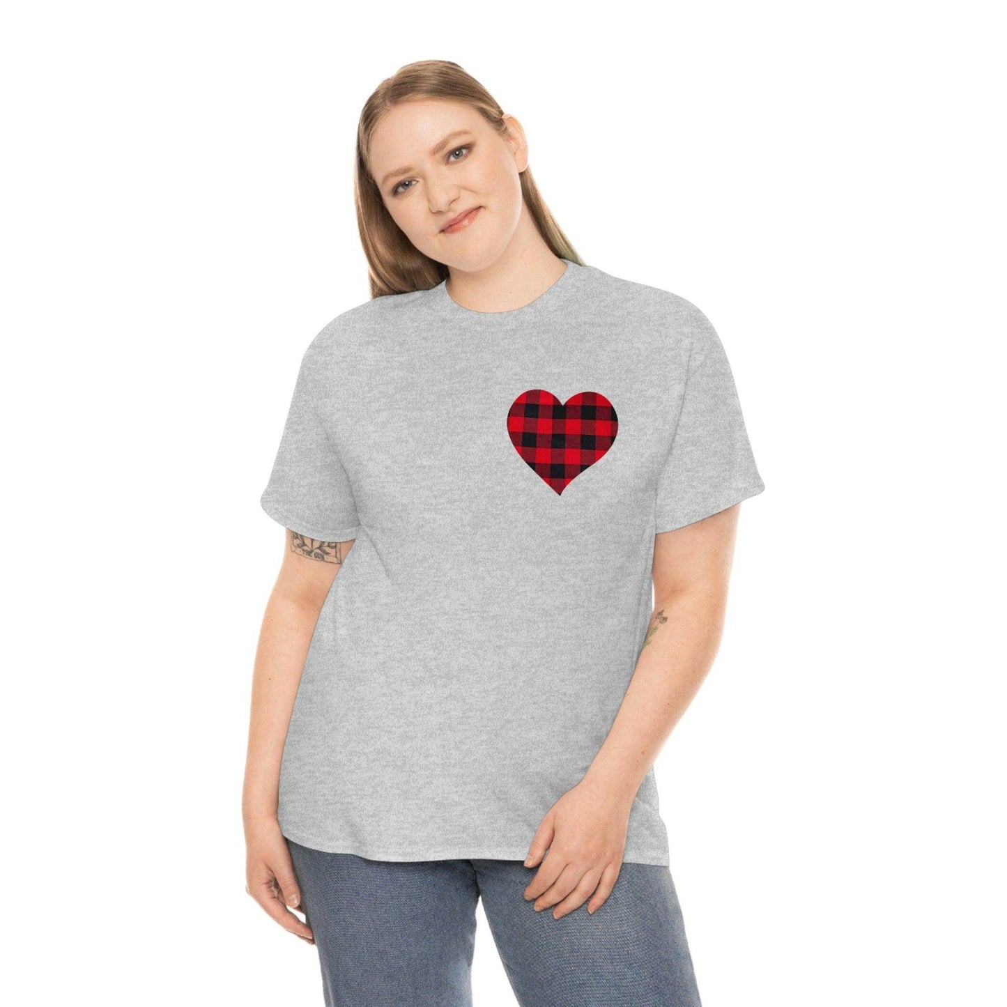 Plaid Heart T-Shirt - Giftsmojo