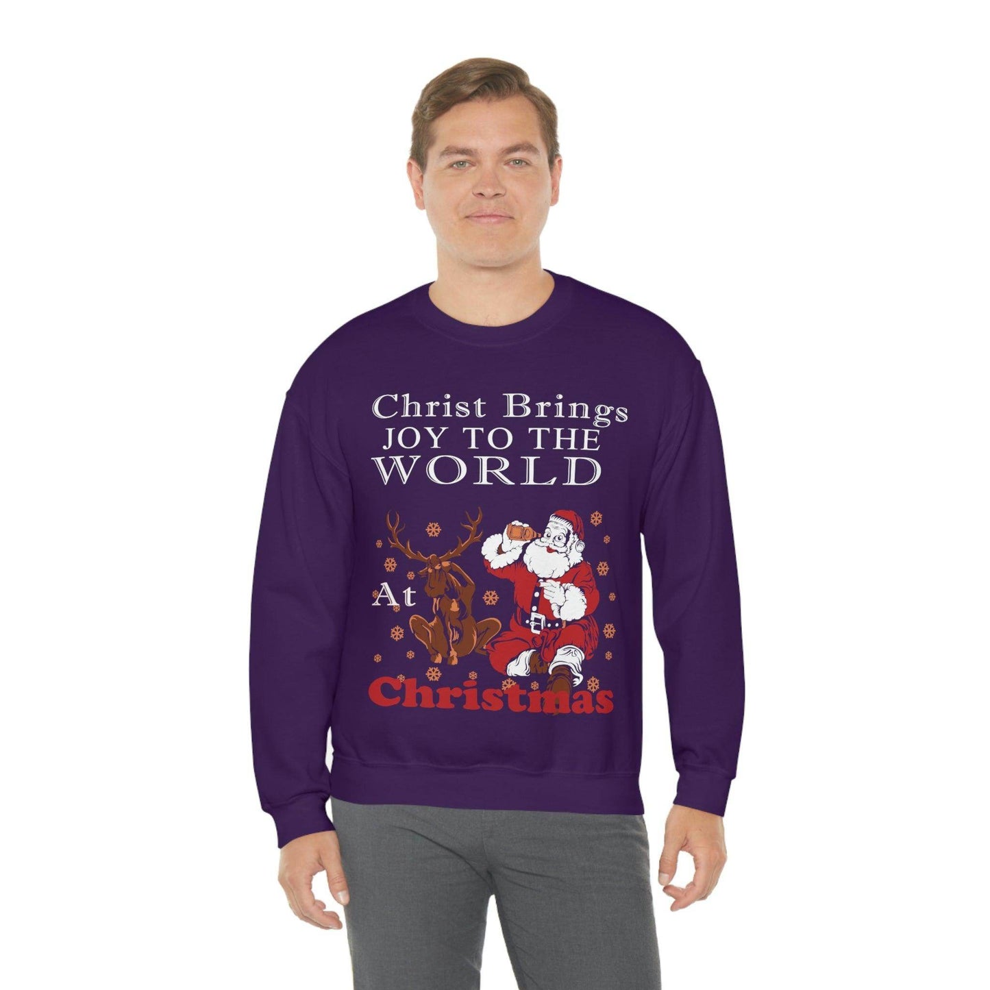 Christ brings joy to the World at Christmas Sweatshirt - Giftsmojo