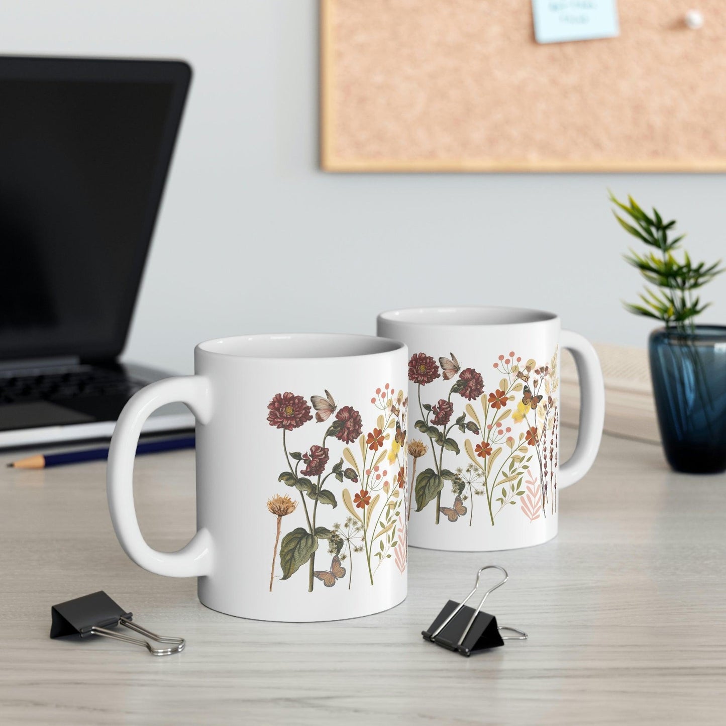 Floral Mug, gift for mom on mothers day, Birthday gift for mom, gift for plant lovers, coffee mug for her, hot cocoa mug, gift for coffee lover - Giftsmojo