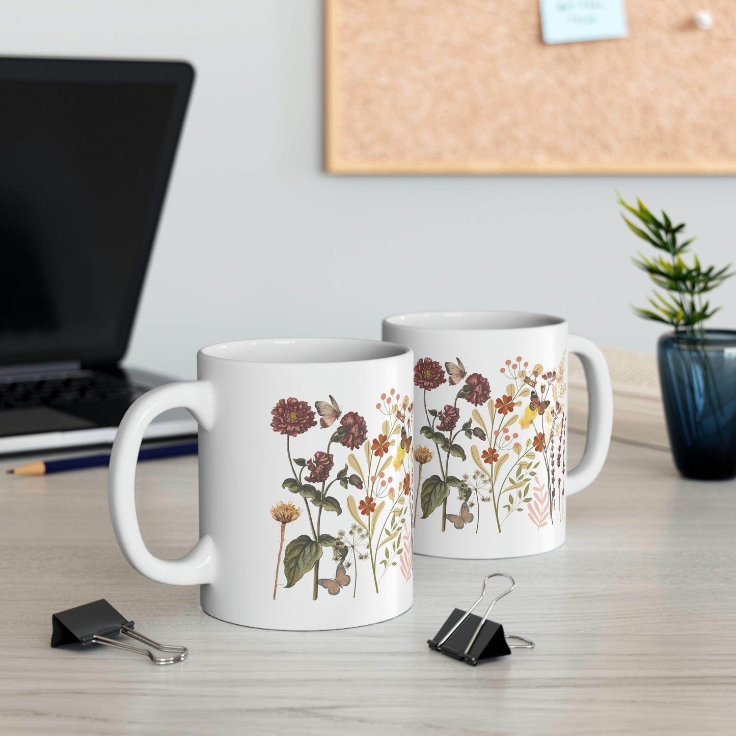 Floral Mug, gift for mom on mothers day, Birthday gift for mom, gift for plant lovers, coffee mug for her, hot cocoa mug, gift for coffee lover - Giftsmojo