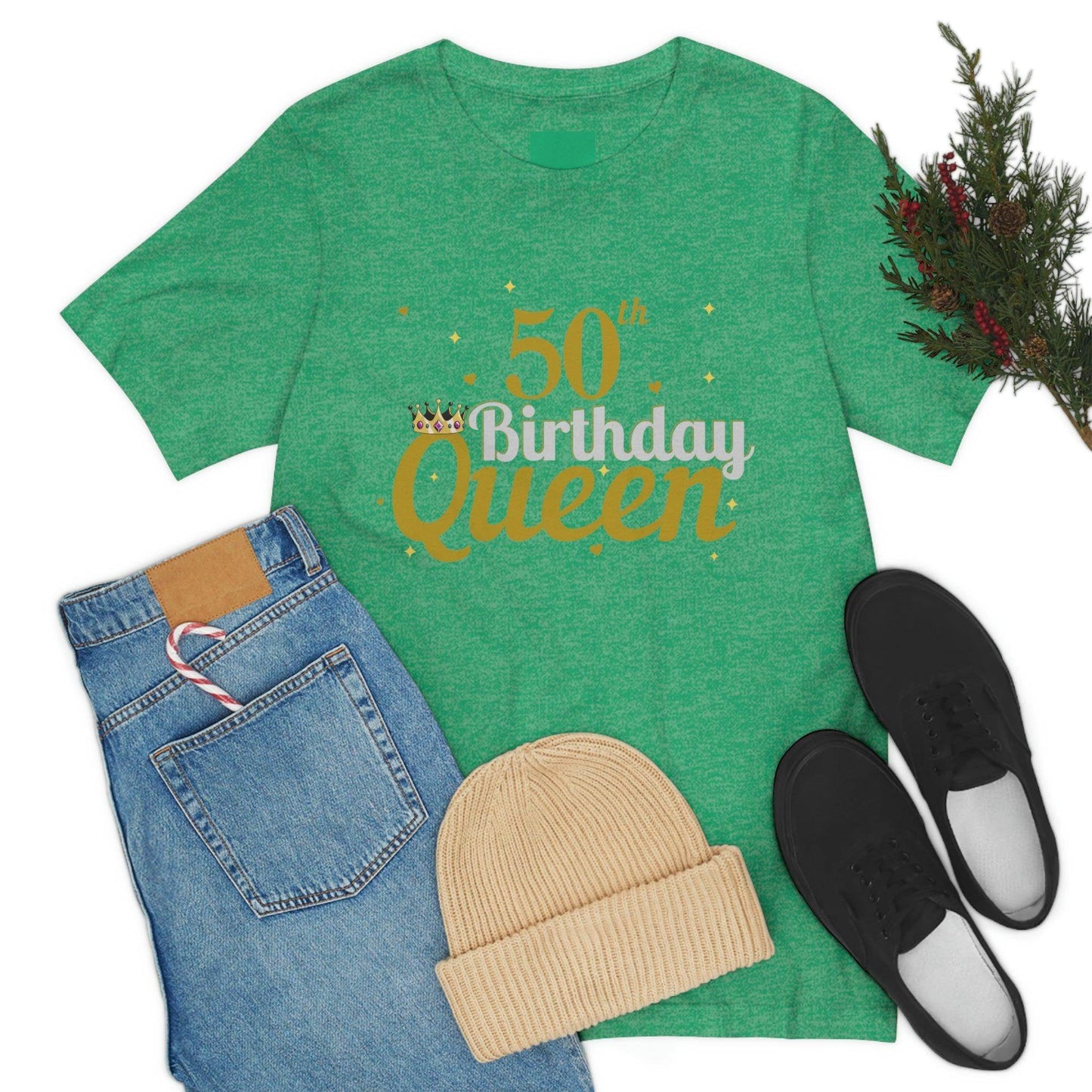 50th birthday queen shirt, birthday shirt, gift for her - Giftsmojo