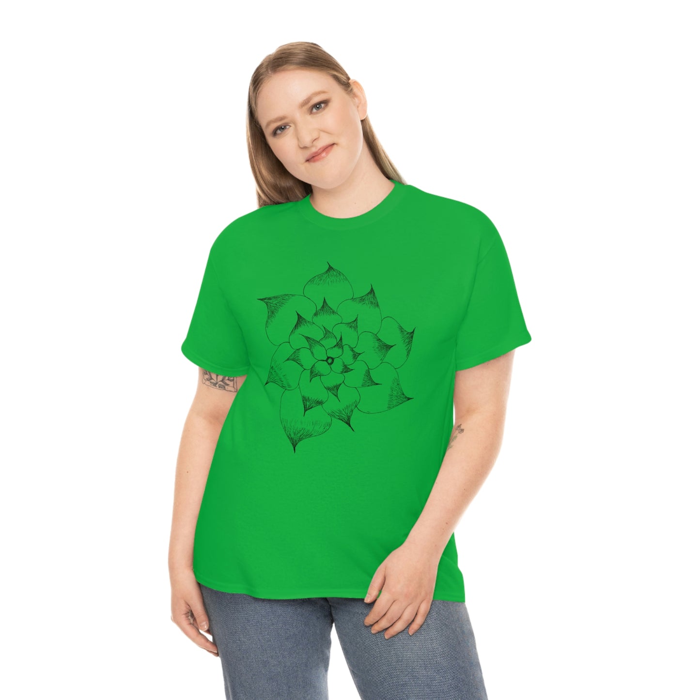 Flower Tee, custom designed tee, flower t-shirt, floral graphic tee