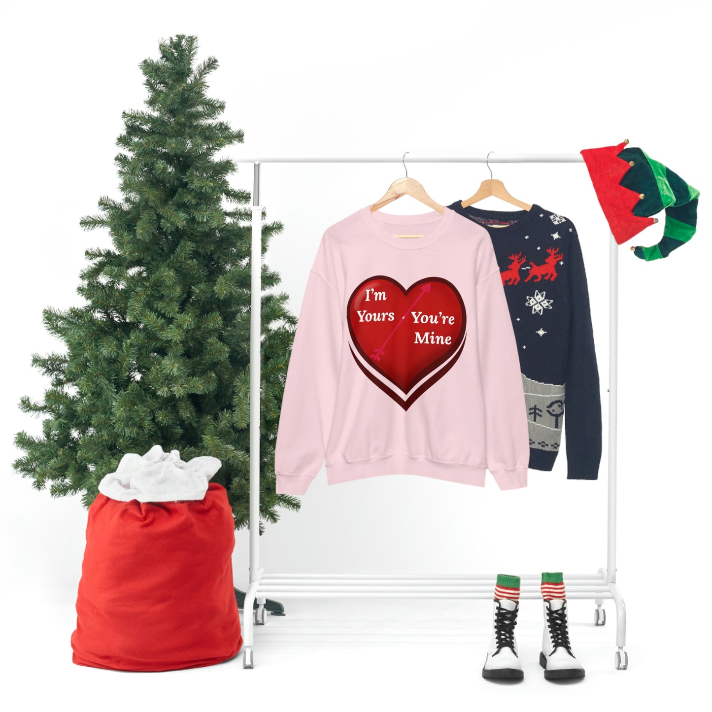 I'm Yours and You're Mine Heart Sweatshirt