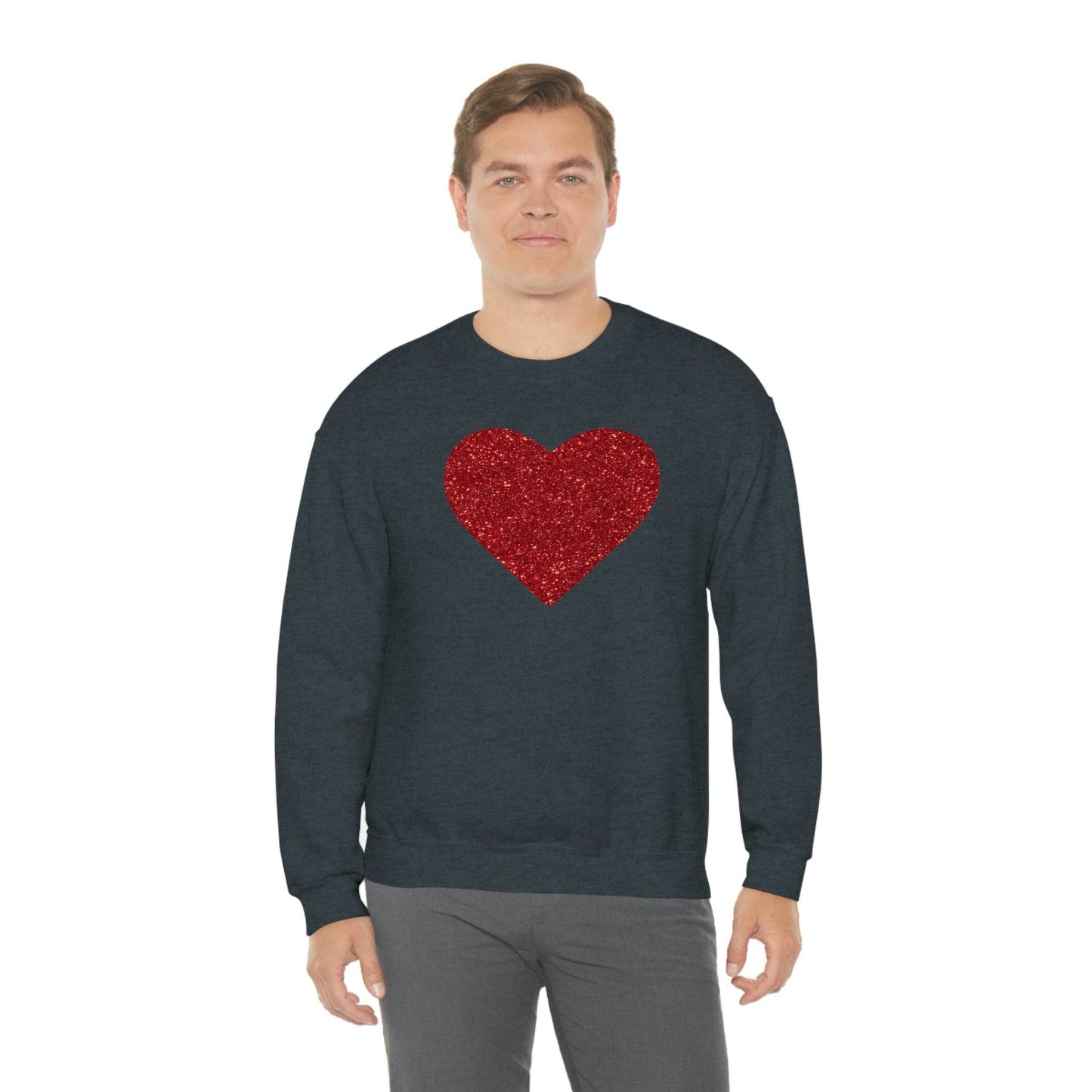 Heart Sweatshirt Love sweatshirt Love Shirt Cute Love Shirt with Heart Valentine sweatshirt - Matching Love shirt Girlfriend gift Boyfriend - Giftsmojo