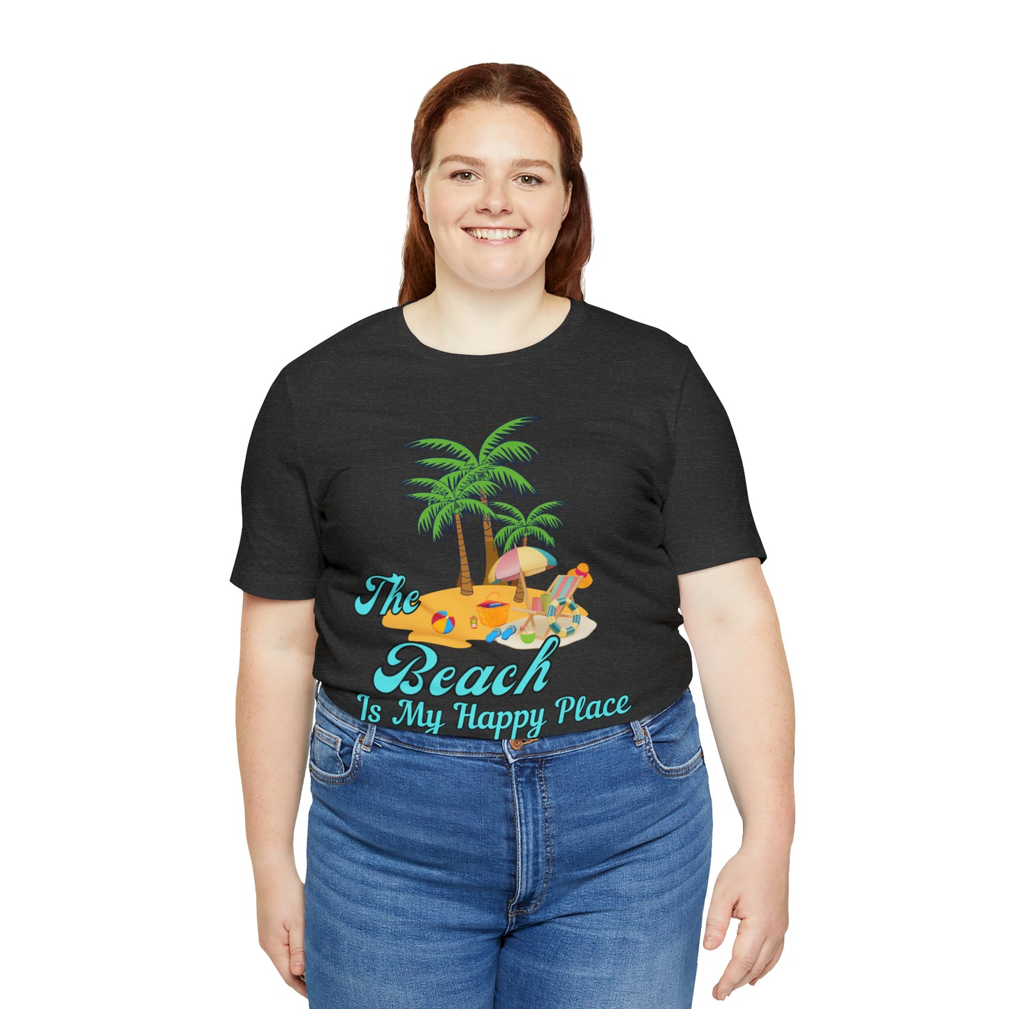 Beach shirt, The Beach is my happy place shirt, Beach t-shirt, Summer shirt, Beachwear, Beach fashion, Stylish beach apparel