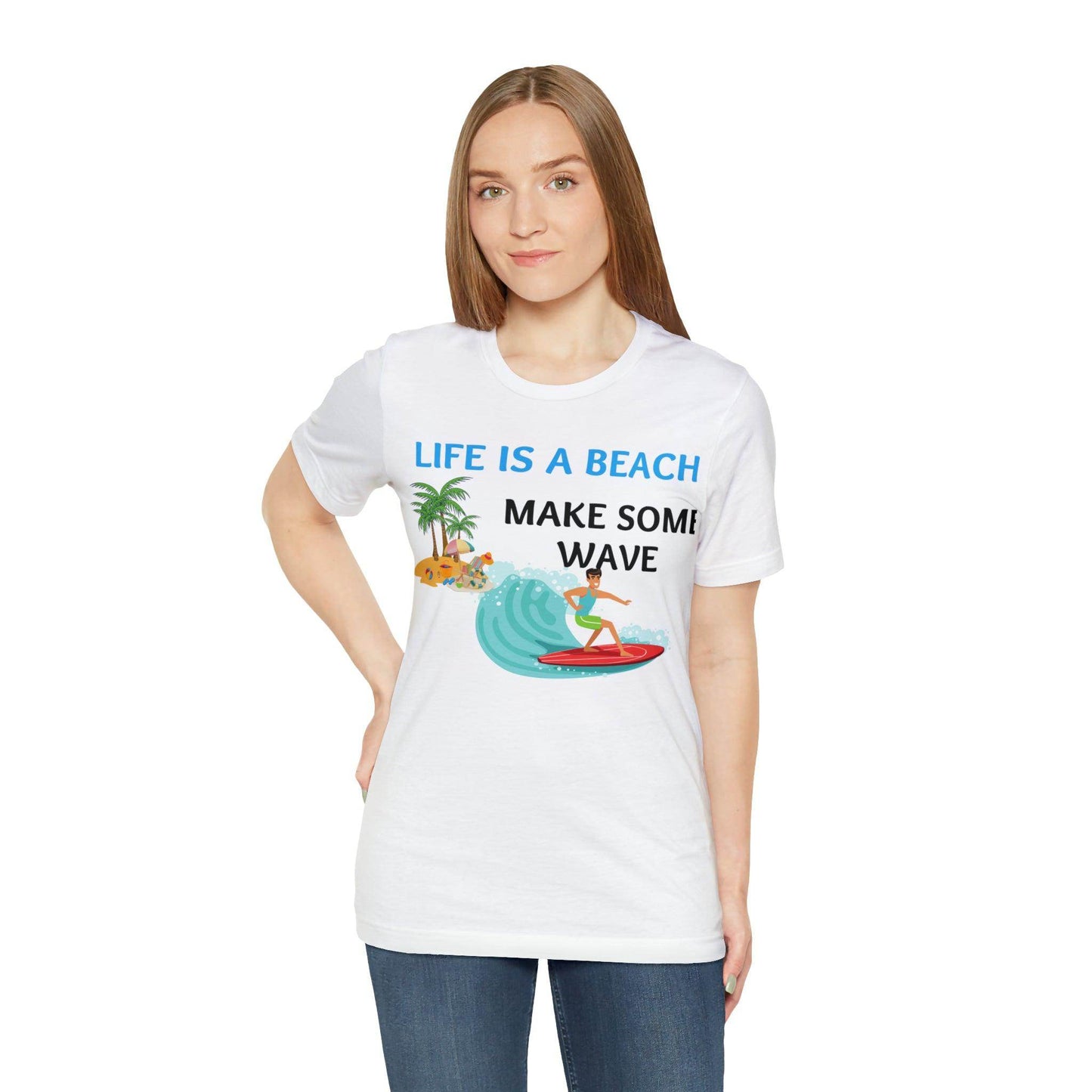 Life is a Beach shirt, Beach t-shirt, Summer shirt, Relaxing beachwear, Coastal fashion, Beach-inspired clothing, Beach adventure apparel - Giftsmojo