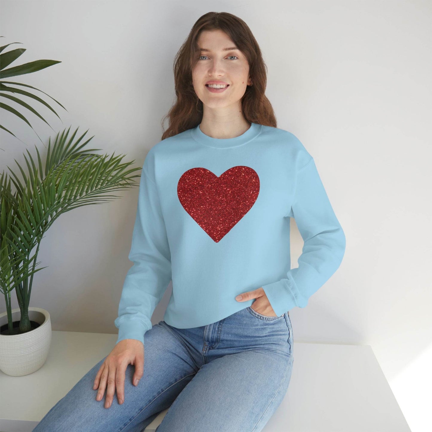Heart Sweatshirt Love sweatshirt Love Shirt Cute Love Shirt with Heart Valentine sweatshirt - Matching Love shirt Girlfriend gift Boyfriend - Giftsmojo
