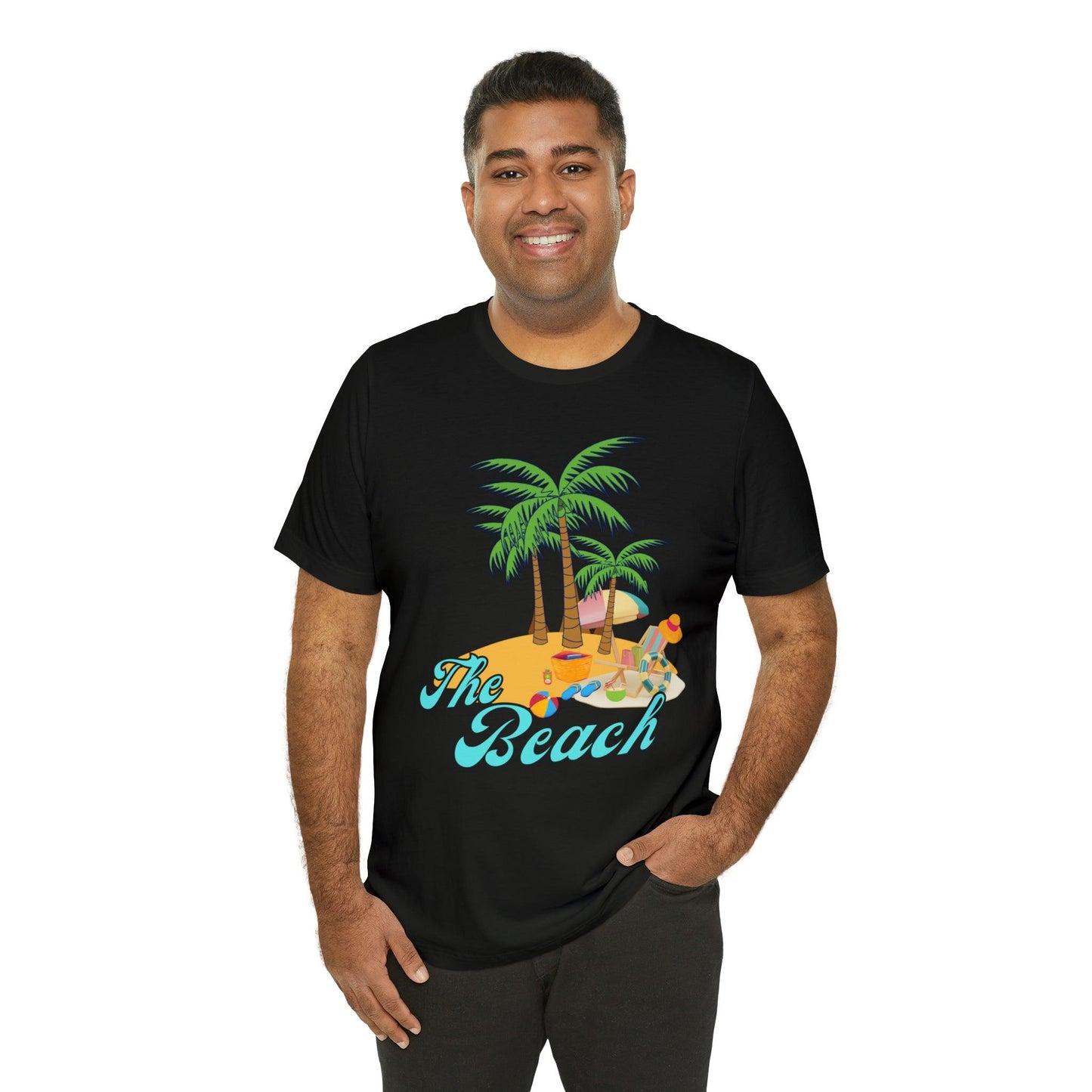 The Beach shirt, Beach t-shirt, Summer shirt, Beachwear, Beach fashion, Tropical print, Trendy design, Stylish beach apparel
