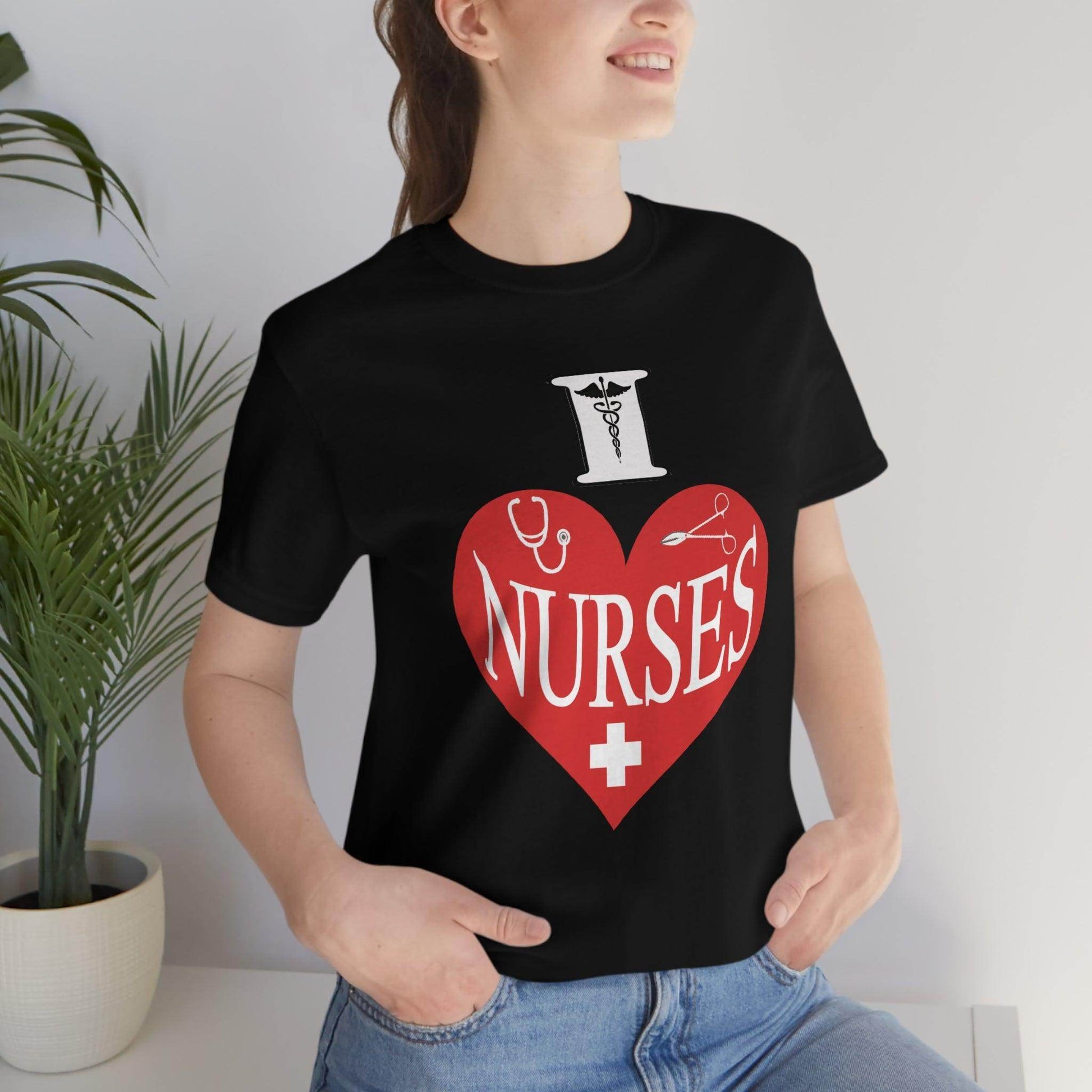 I love Nurses Tee - Giftsmojo