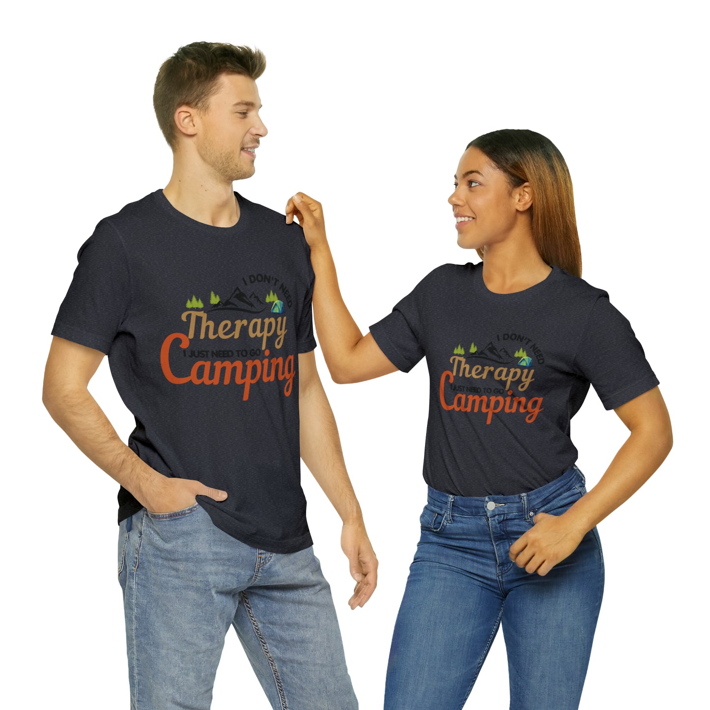 I don't need therapy I just need to go camping, camping shirt, dad shirt, dad gift, gift for outdoor lover, fishing gift nature lover shirt