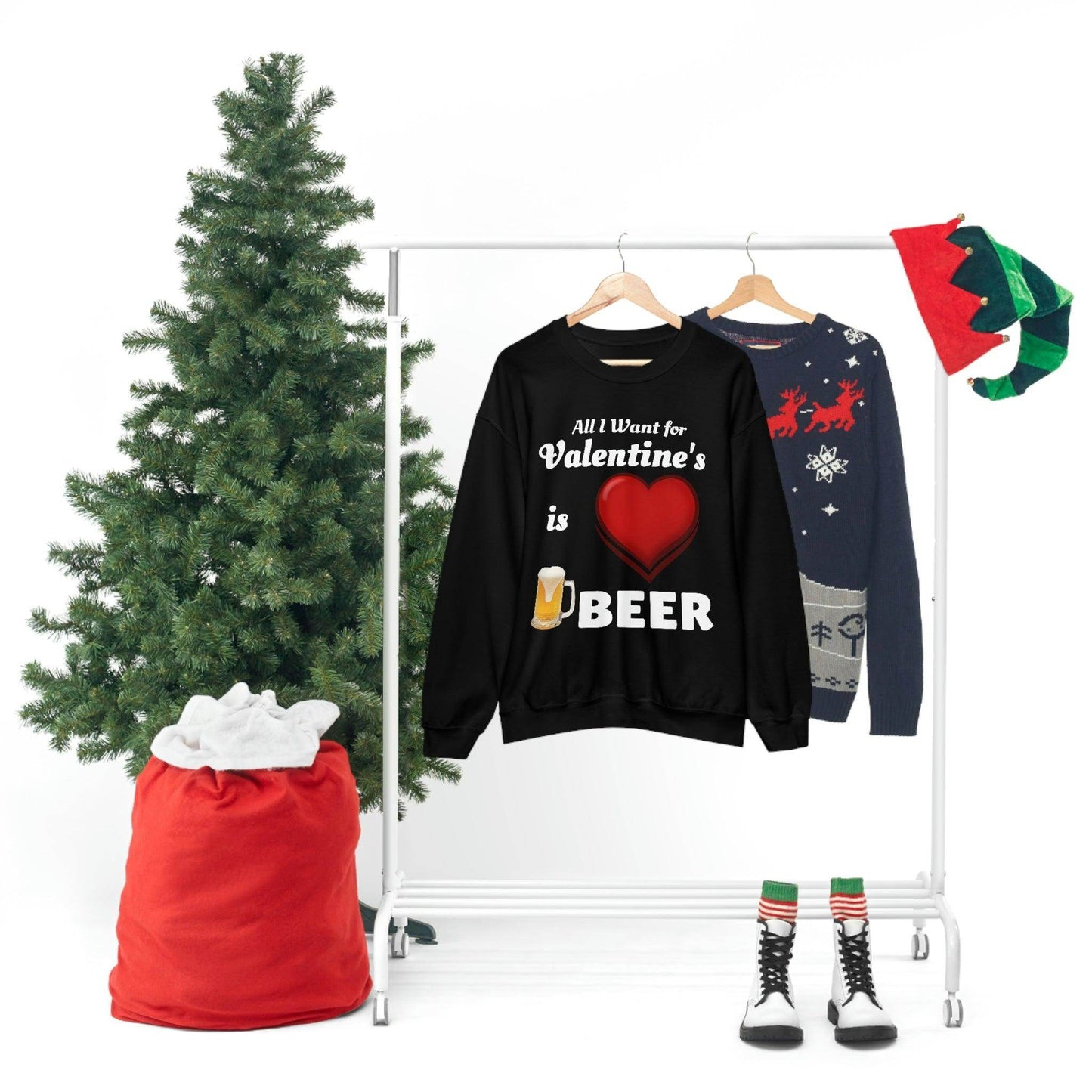 All I want for Valentine's is Beer Sweatshirt - Giftsmojo