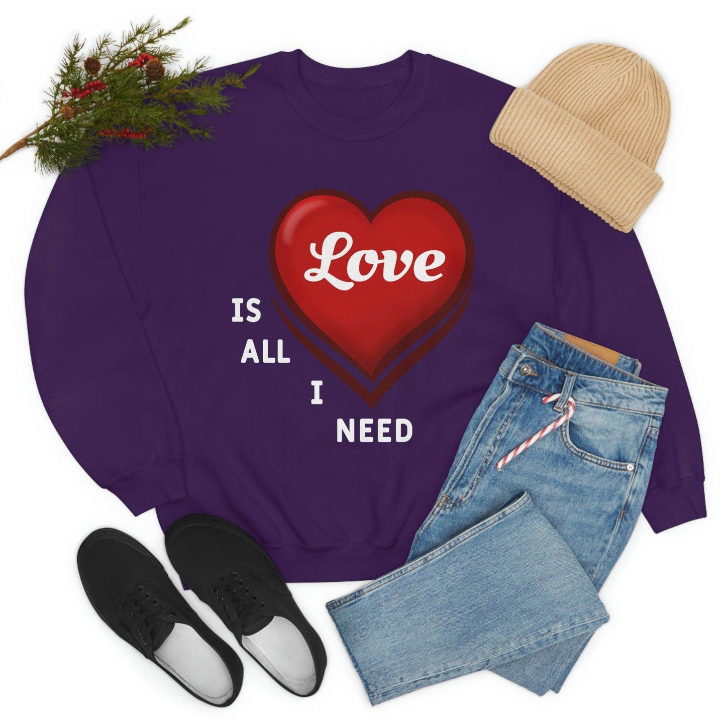 love is all I Need Sweatshirt - Giftsmojo
