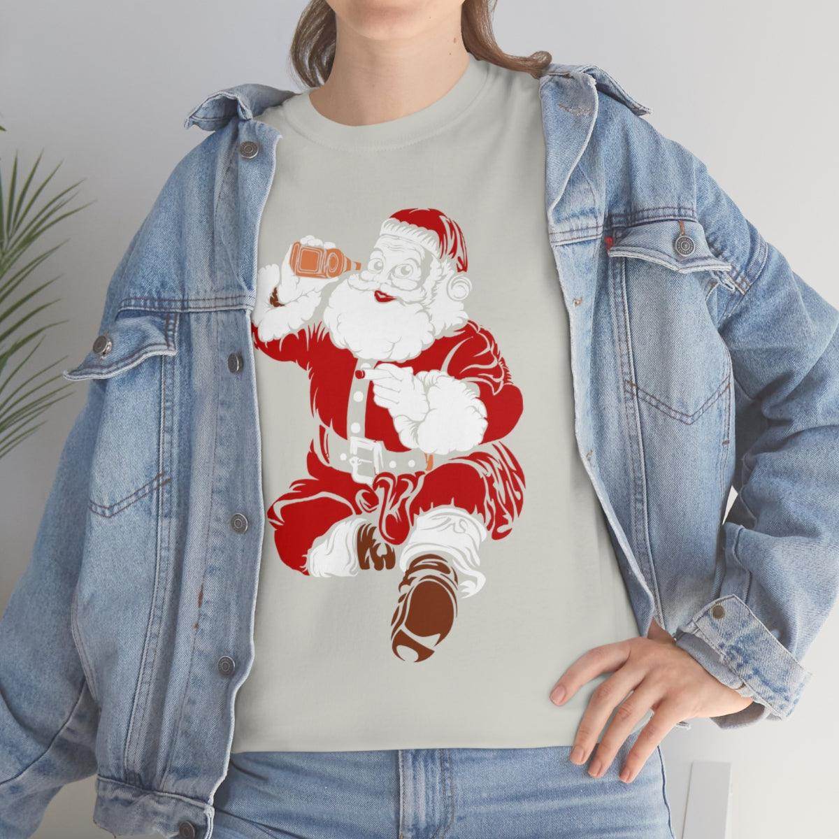 Santa Drinking Beer Funny T-shirt Funny Christmas Shirt Funny Santa Shirt Santa Gift - Giftsmojo