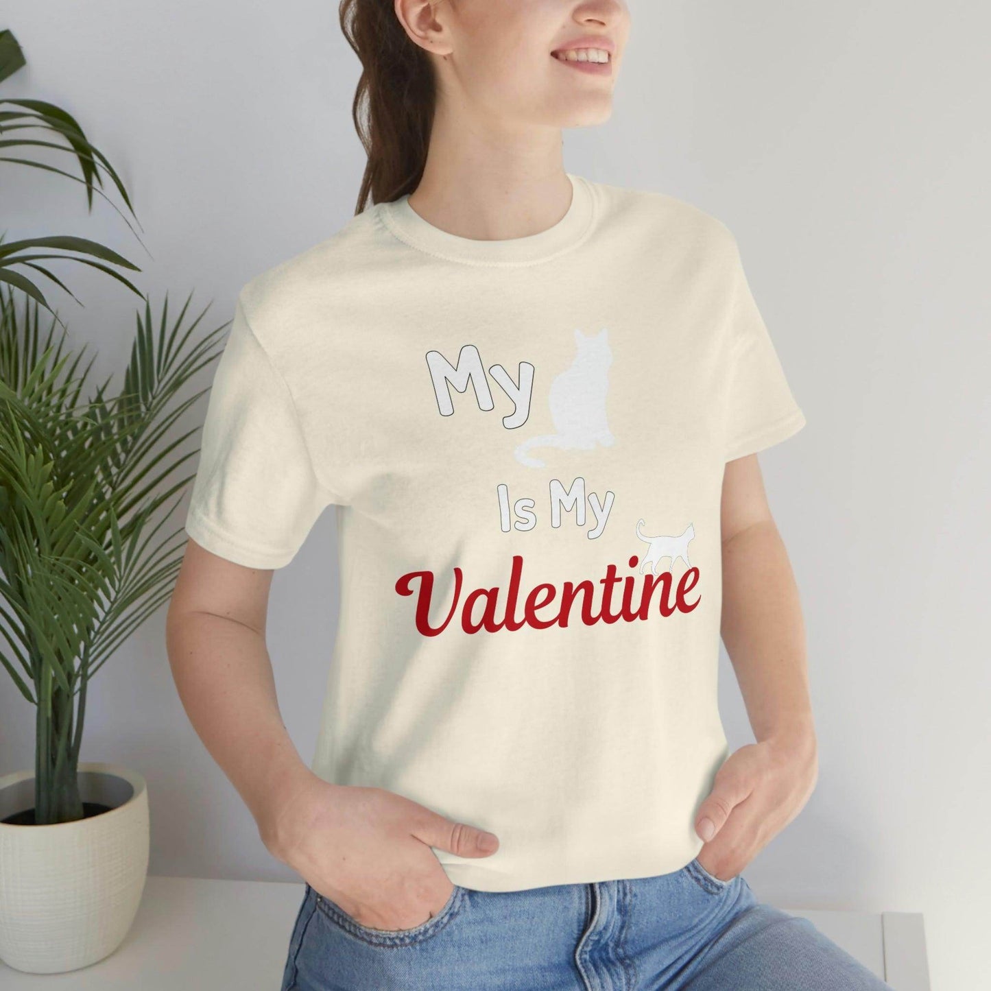 My Cat is My Valentine, Pet lover Valentine shirt - Cute cat lover shirt - gift for cat lovers - Giftsmojo