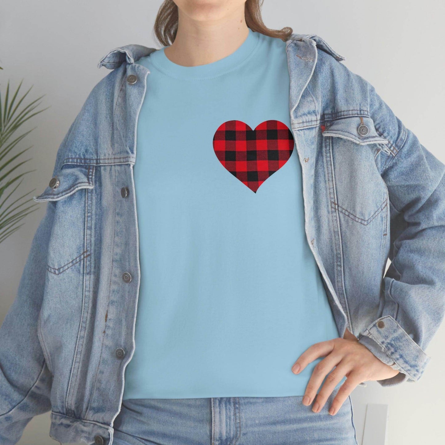 Plaid Heart T-Shirt - Giftsmojo
