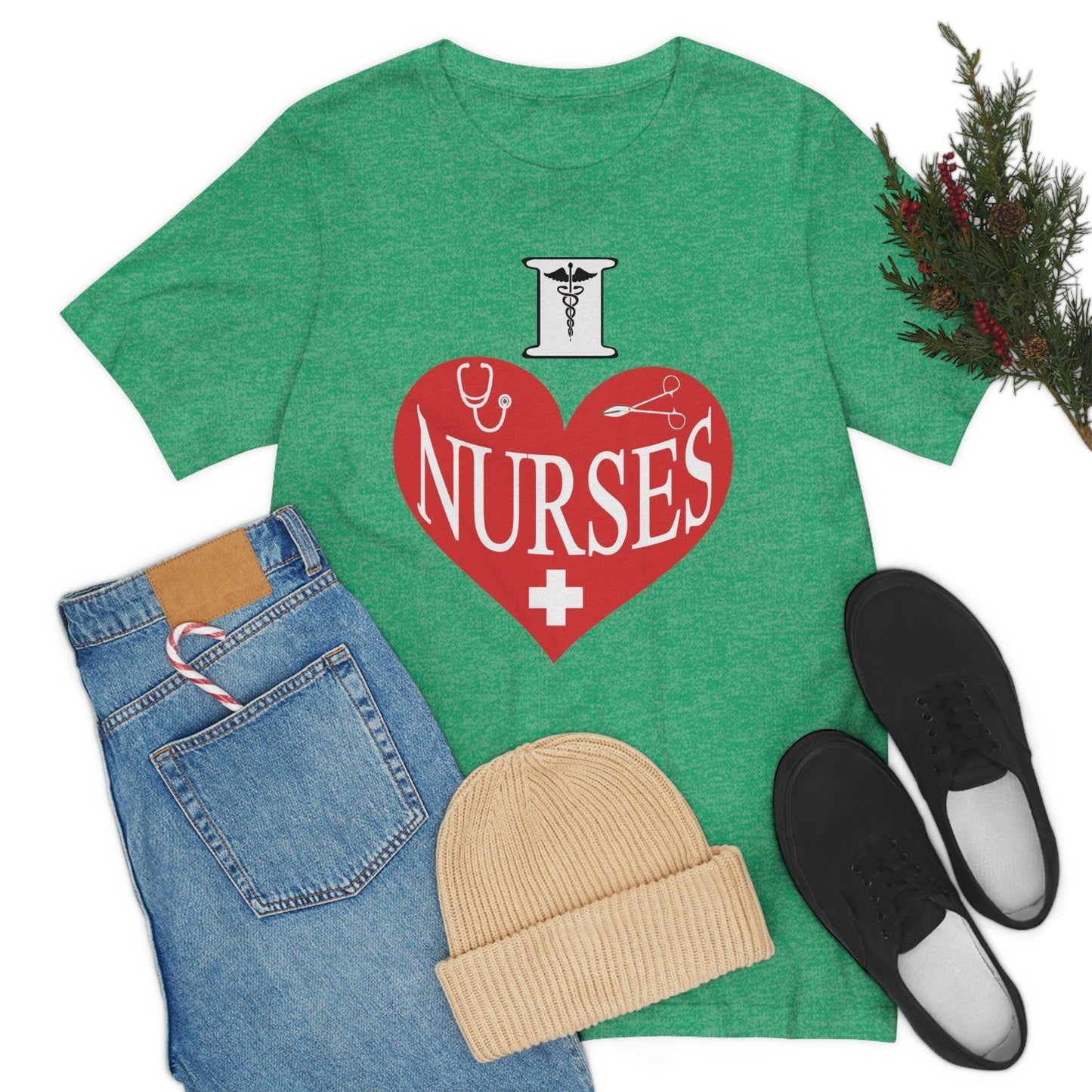 I love Nurses Tee - Giftsmojo