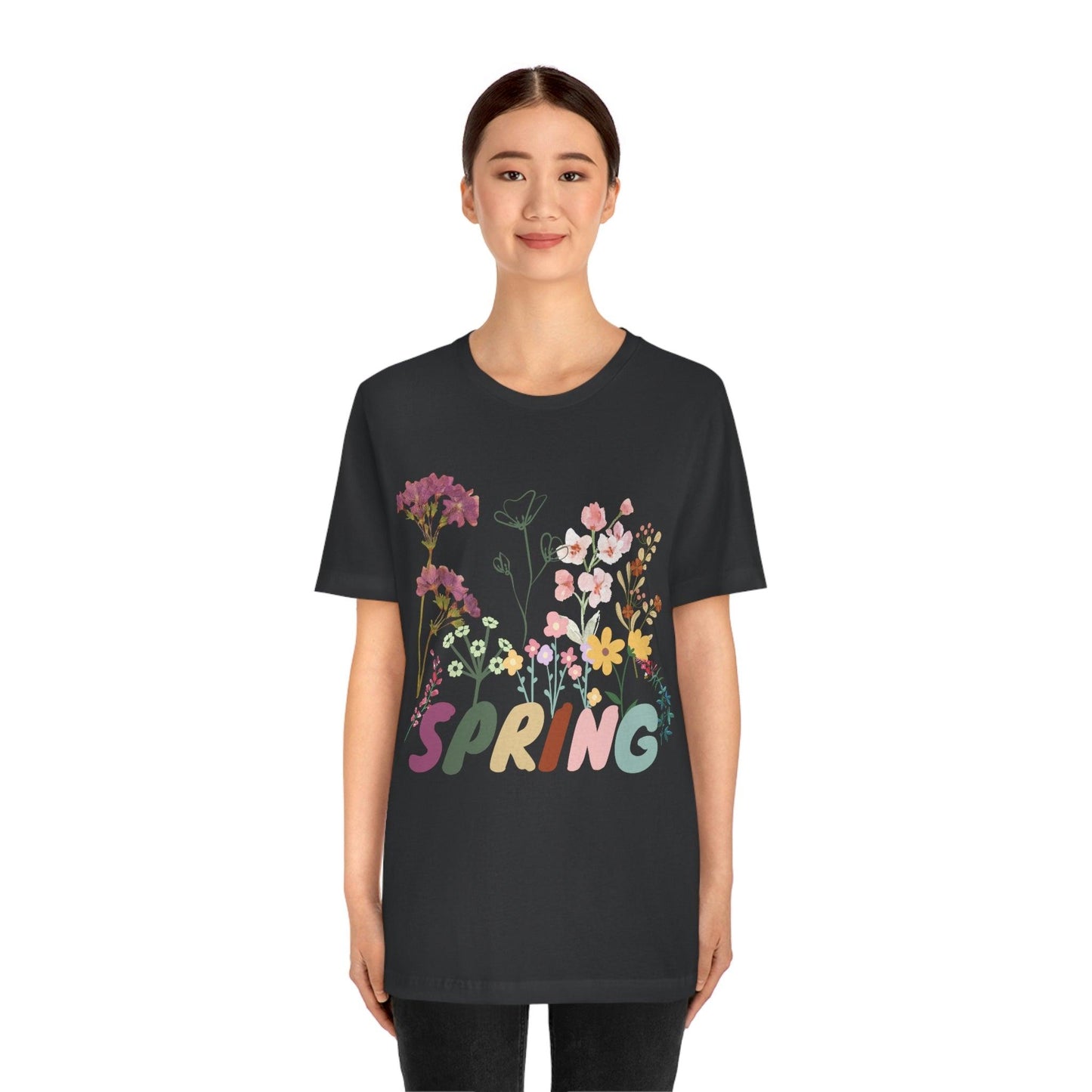 Spring Shirt, Flower T shirt, Vintage Botanical Shirt, Vintage T-shirt, Graphic Tshirt, Botanical Print, Vintage Flower Shirt, Wildflower,