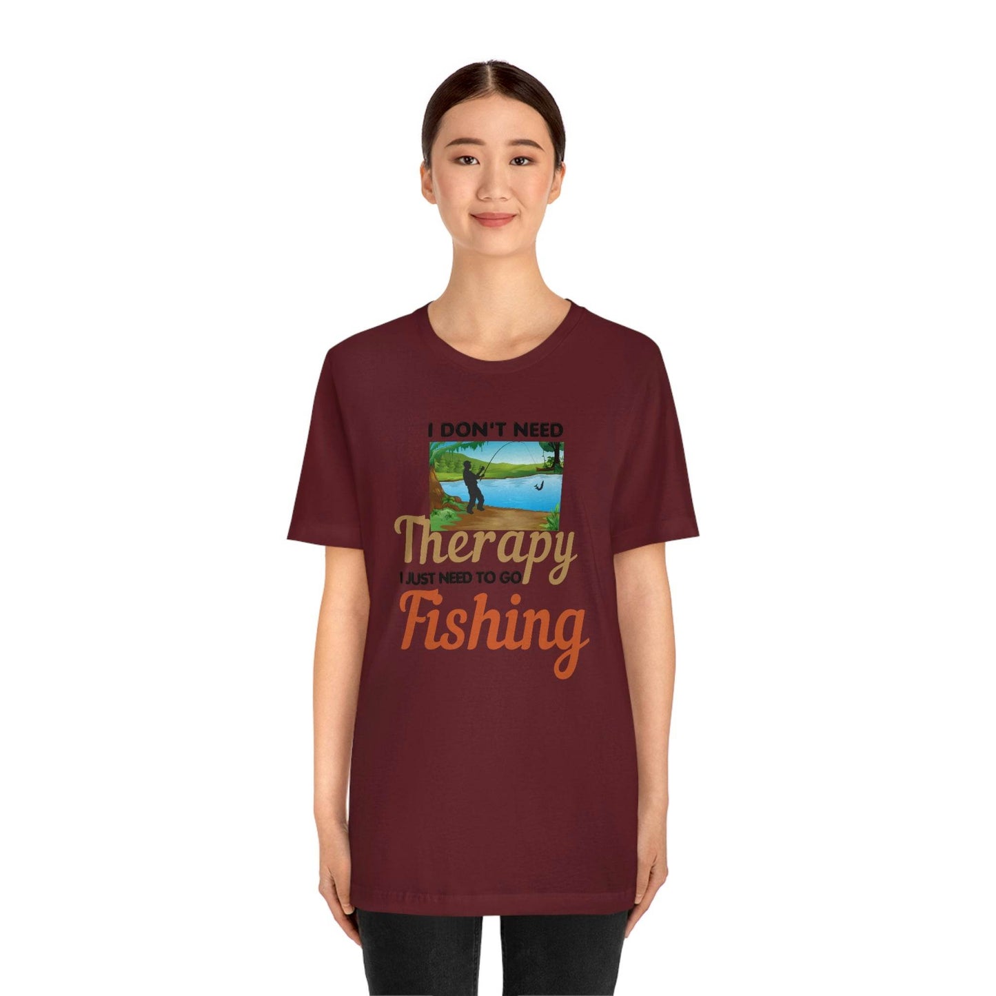 Fishing T-shirt dad shirt dad gift outdoor lover gift - fishing gift nature lover shirt I don't need therapy I just need to go Fishing shirt - Giftsmojo