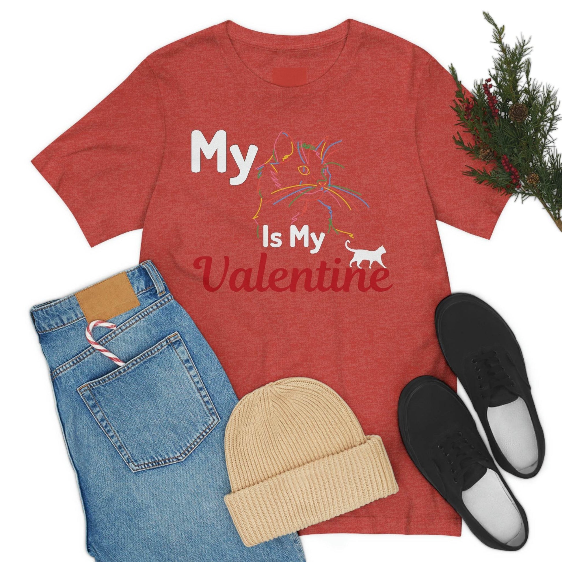 My Cat is My Valentine, Cute Pet lover Valentine shirt - Cute Cat lover shirt - Cat Mom shirt - Giftsmojo